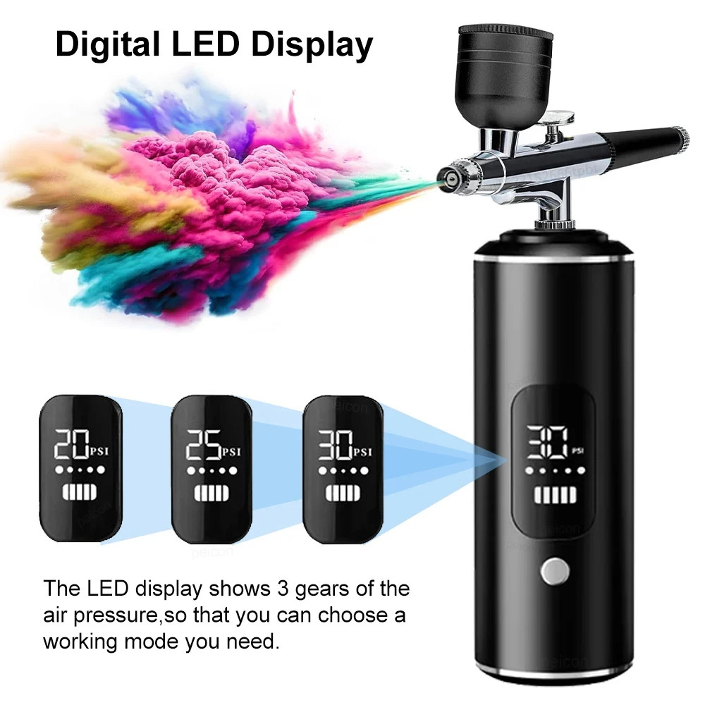Portable Mini Compressor Airbrush Gun Spray Paint Artigia