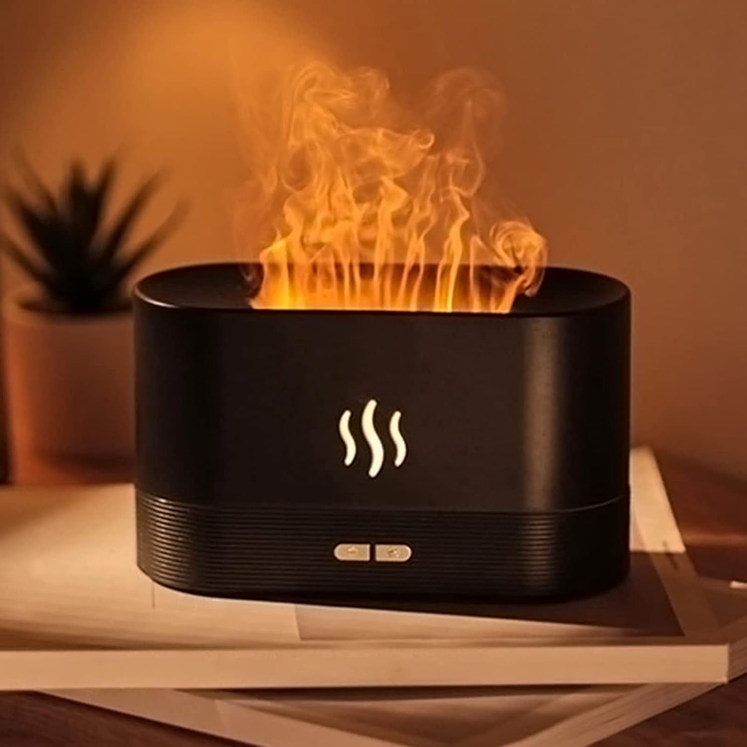 Flame Air Diffuser Air Humidifier, Mini Humidifier Desktop Air Aroma Diffuser