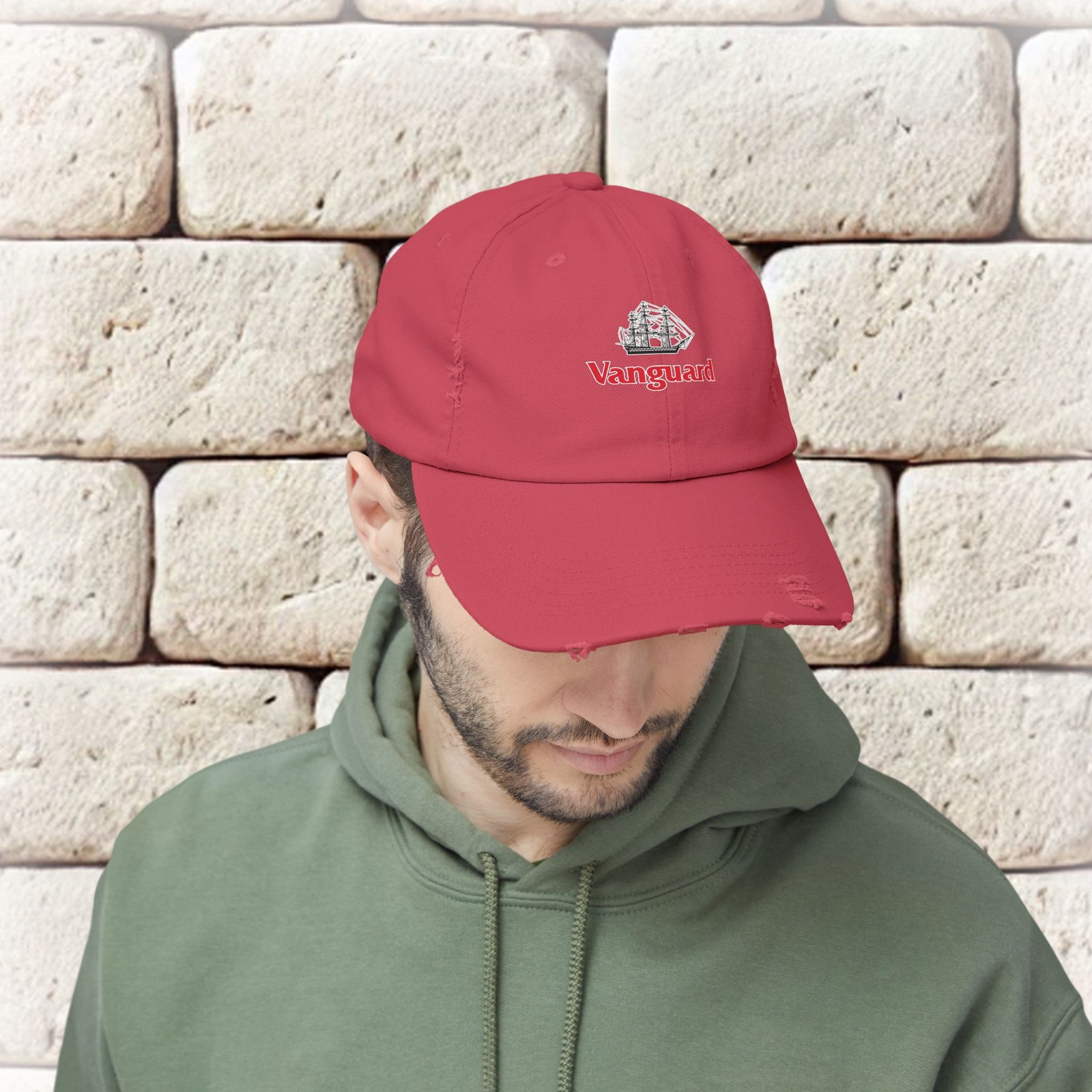 Vanguard Ship Logo Unisex Distressed Cap