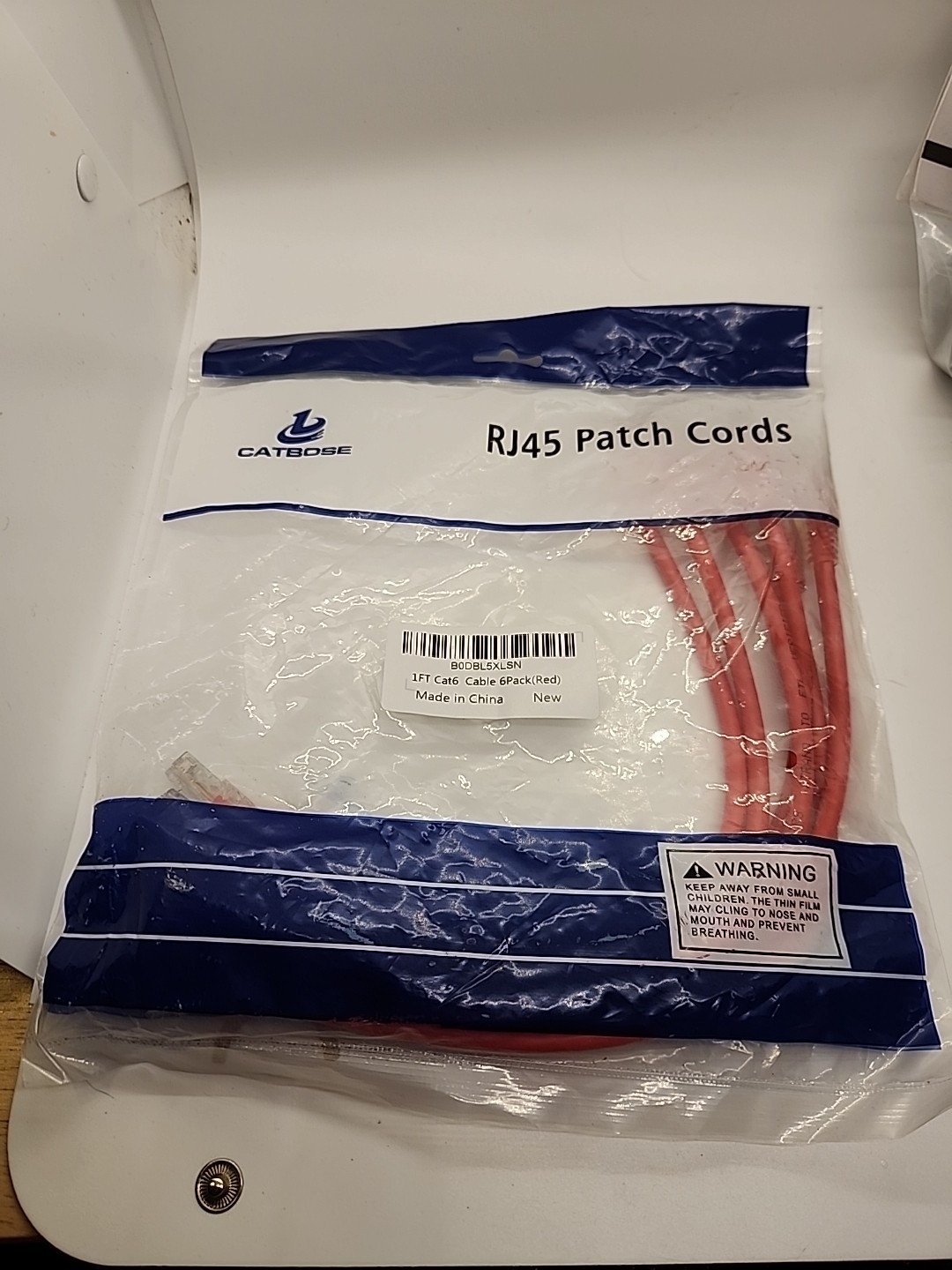 6 Pack RJ45 Patch Cables 1 Foot Each