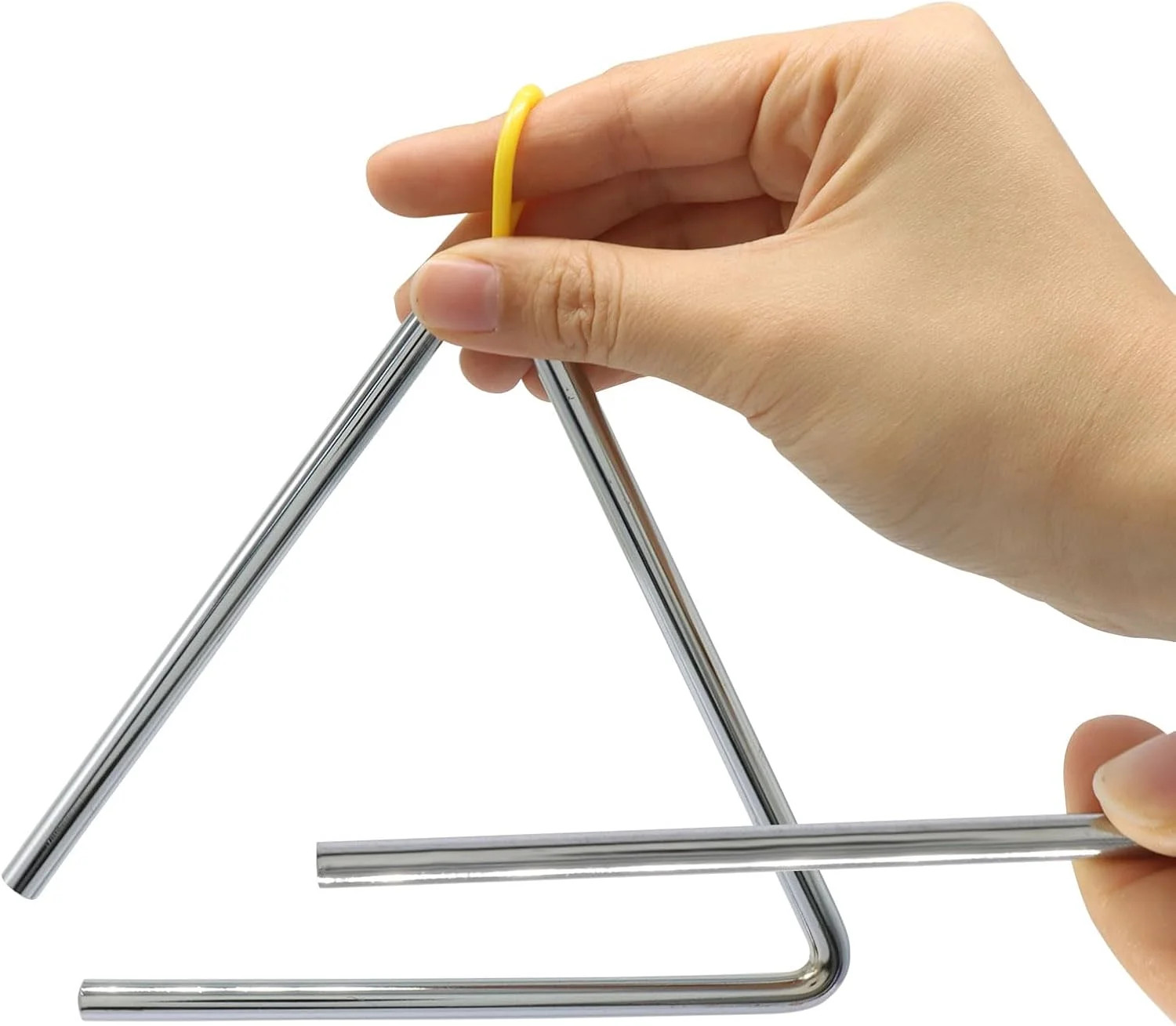 Superior Sound Quality Musical Steel Triangle Percussion Instrument With Striker