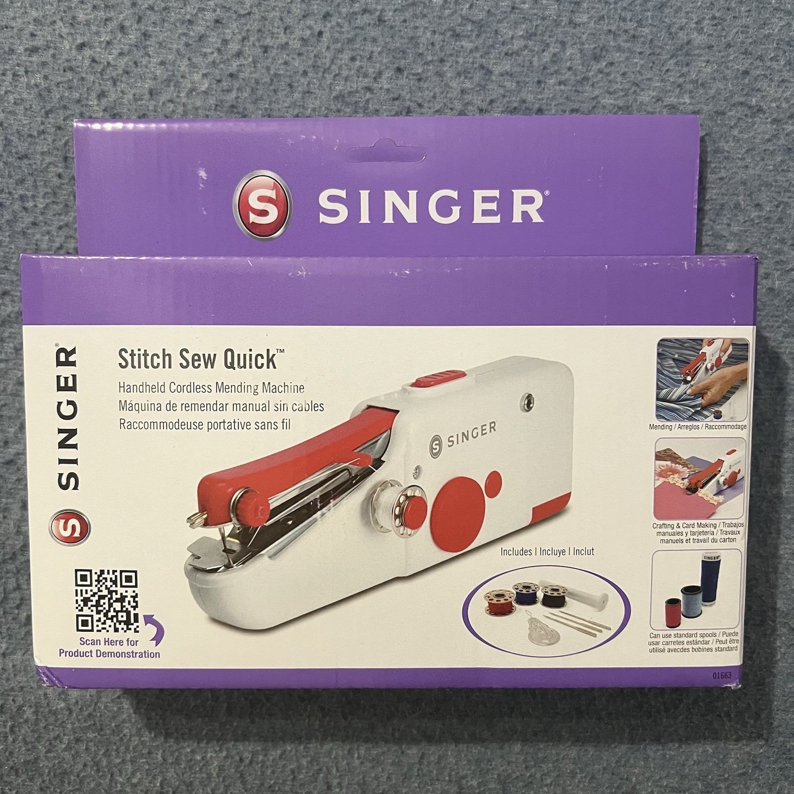 NEW Singer Stitch Sew Quick Handheld Cordless Mending Machine, In Box