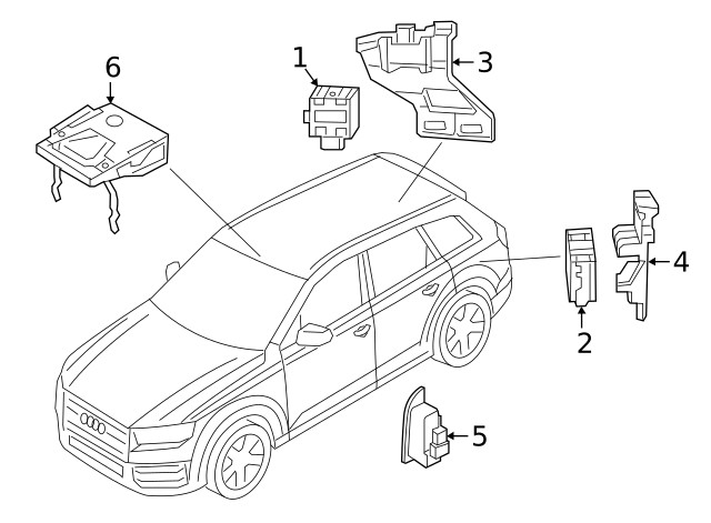 Genuine Audi Blind Spot Detection System Warning Sensor Bracket 4M0-919-503