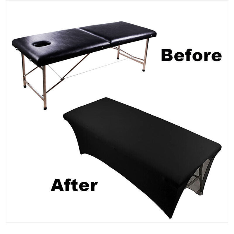 Elastic Bed Cover Sheet Table Sheet Tablecloth for Lash SPA Makeup Salon Orange