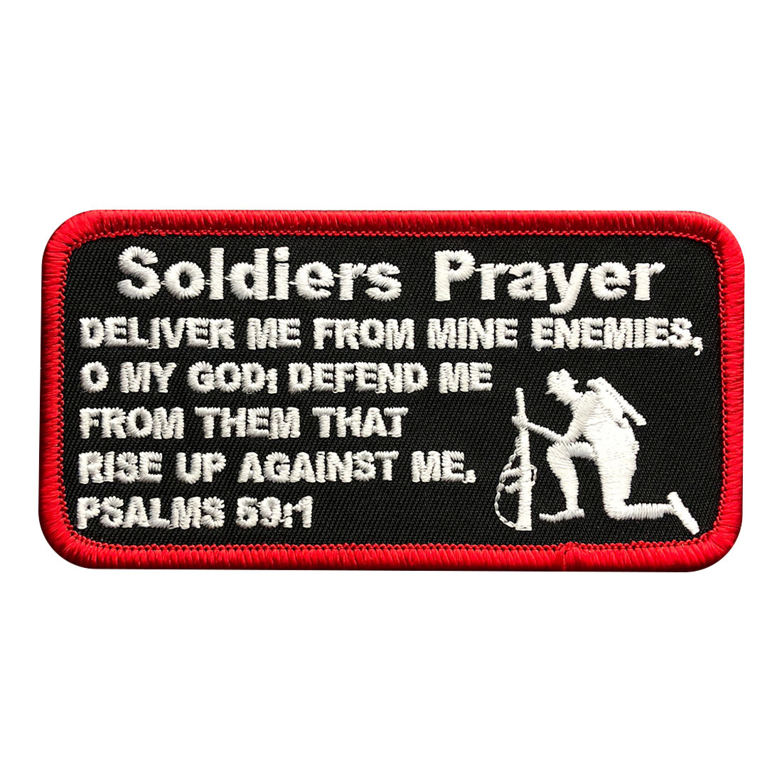 A Soldiers Prayer christian bible jesus praying mc IRON ON PATCH