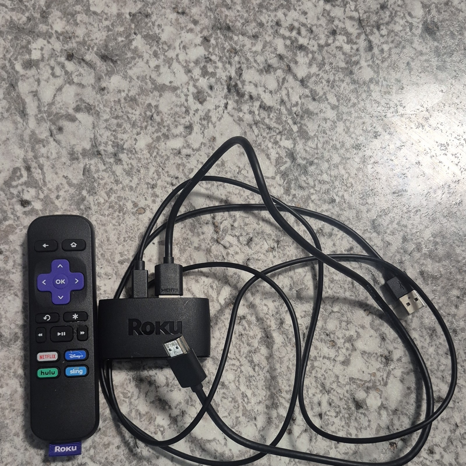 Roku Express Streaming Player, Black, Wi-Fi HDMI w/ Remote & USB Cable