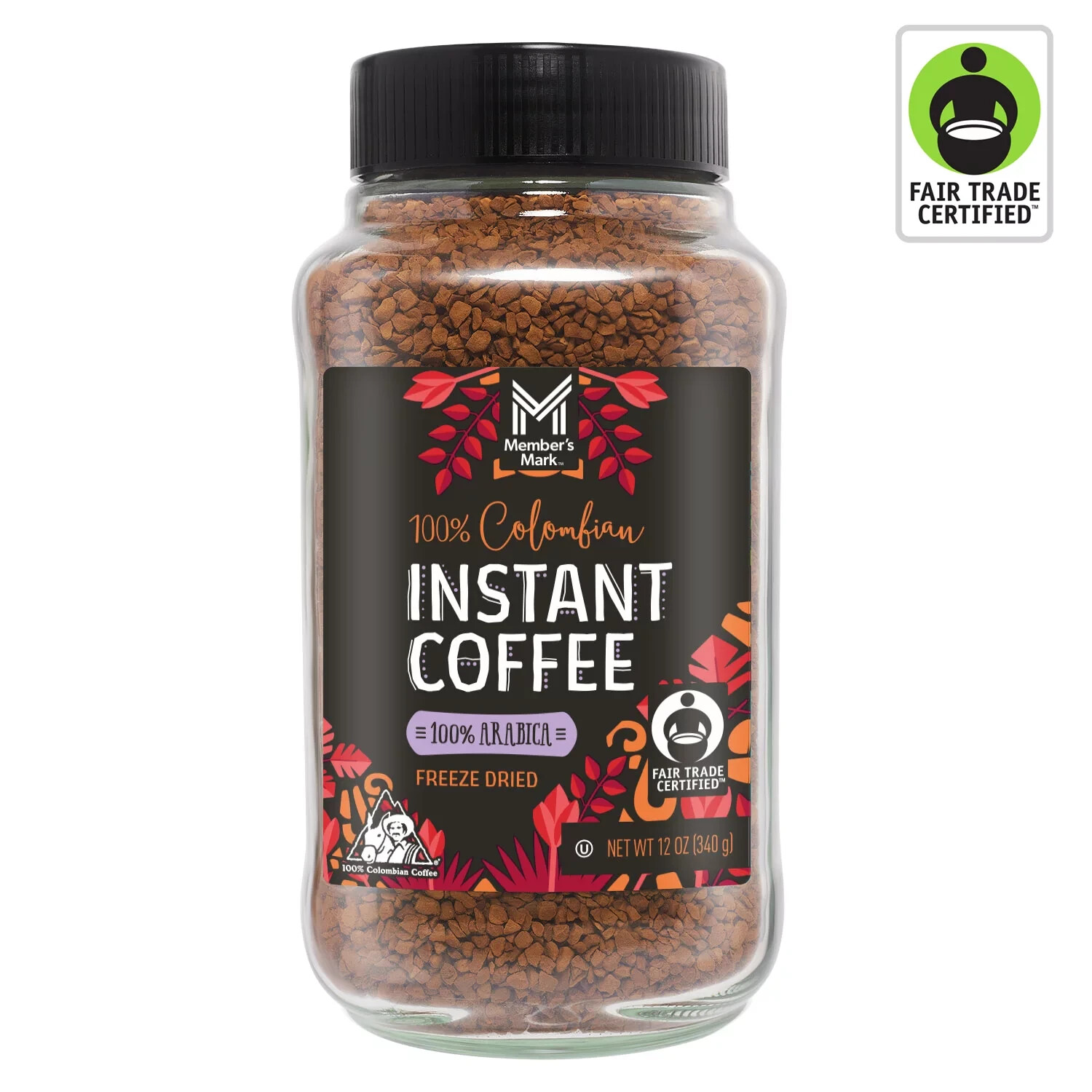 Member's Mark INSTANT COFFEE 100% Colombian 12 OZ Jar {Regular & Decaffeinated}☕