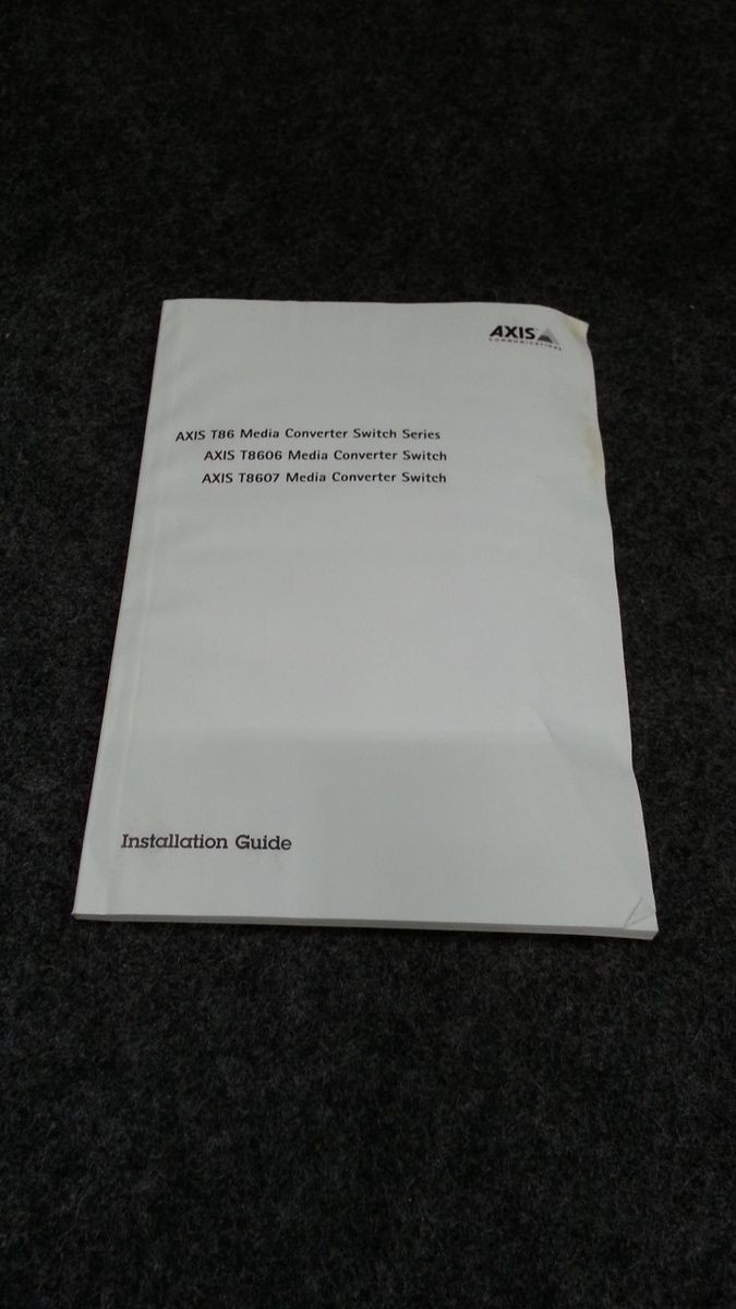 AXIS COMMUNICATIONS T8606 Media Converter Switch 24V DC