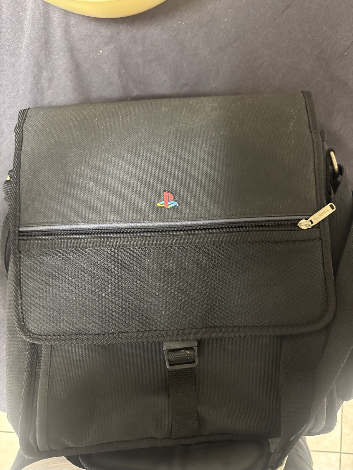 PlayStation PS1 PS2 Black Carry/Shoulder Travel Bag Case Sony Great Condition