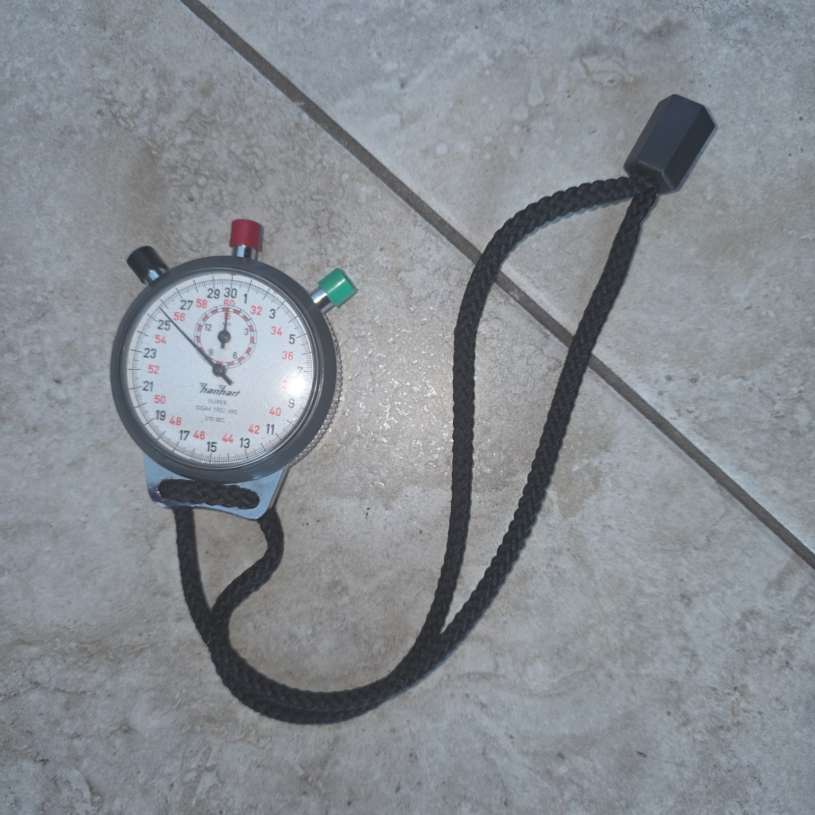 Hanhart  Super Shockproof - DGM 1902 490 - Stopwatch 1/10 SEC  Made In Germany