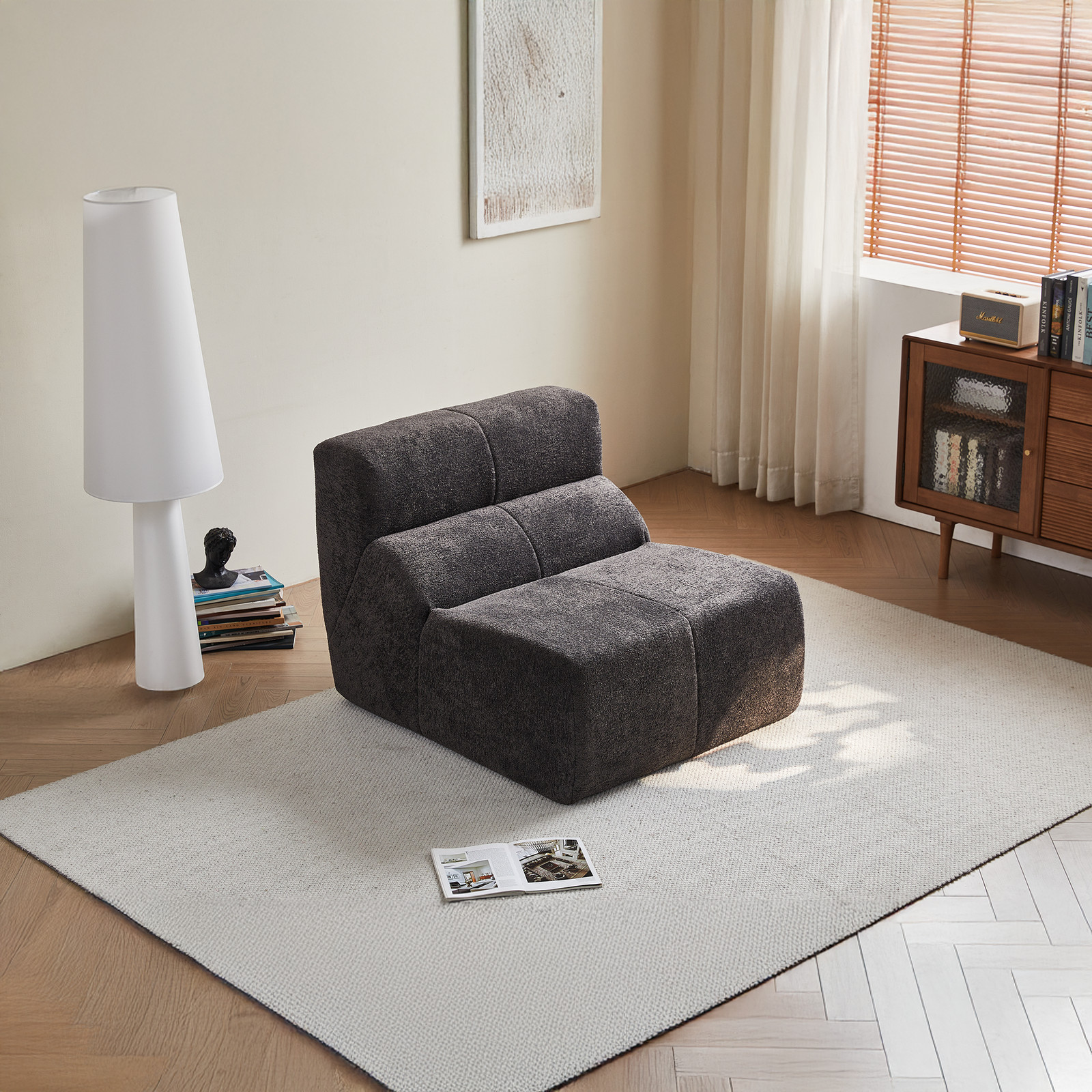 Luxury Cloud-Soft Velvet Single Sofa Chair,Soft compress Sofa  Perfect for Livi