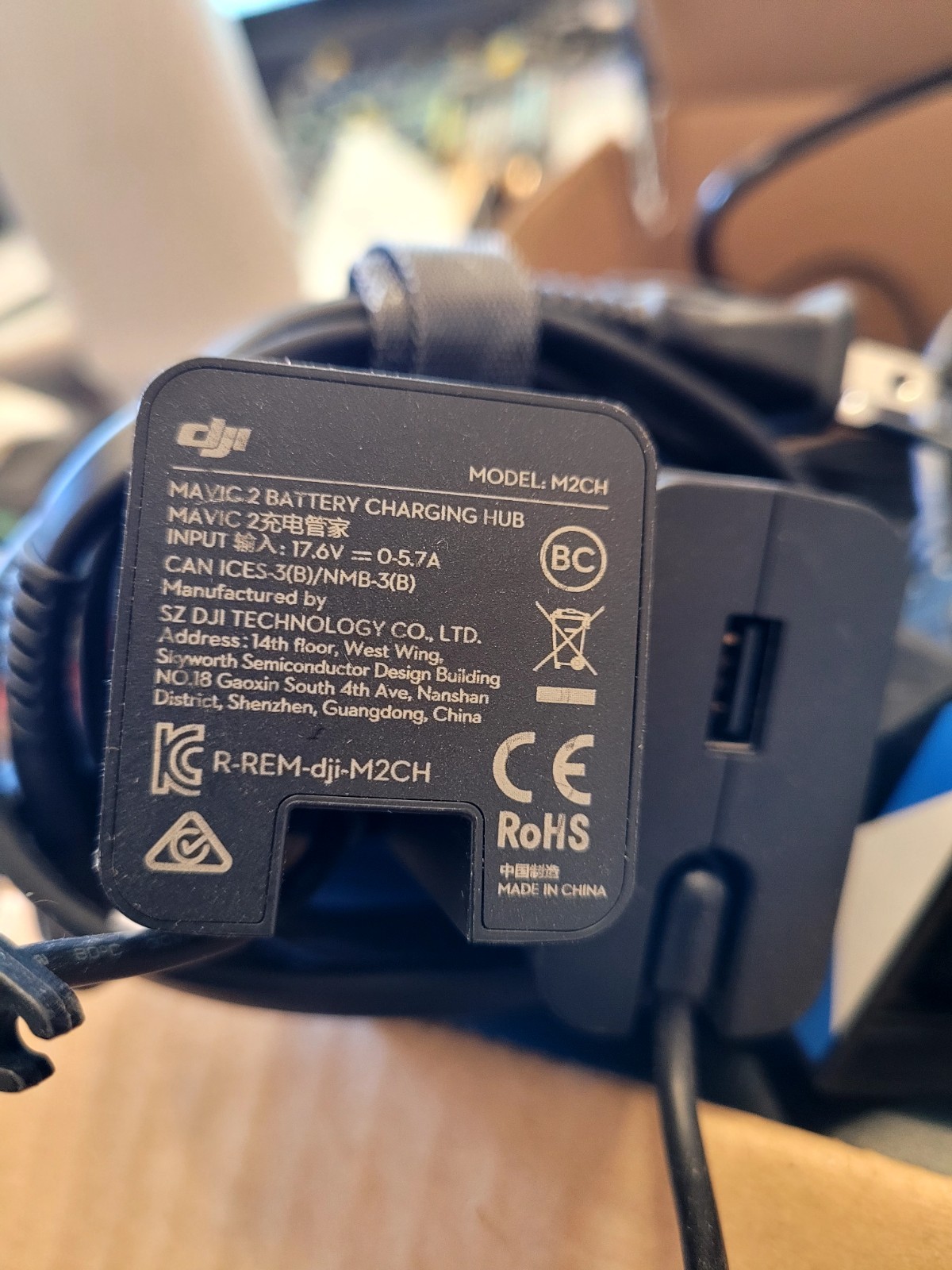 OEM DJI Mavic 2 Battery Charging Hub M2CH & Charger for DJI Mavic 2 Black