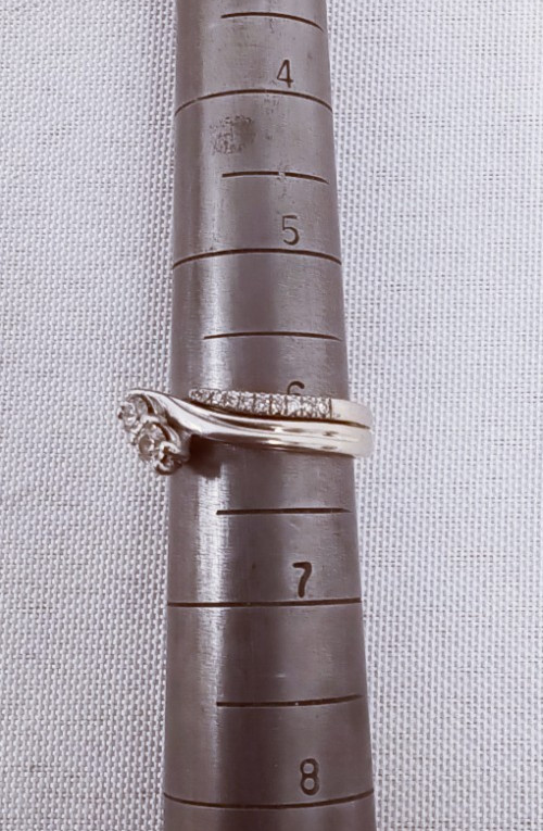 14k White Gold Diamond Forever Us Wedding Ring - Size 6 - 6.5g