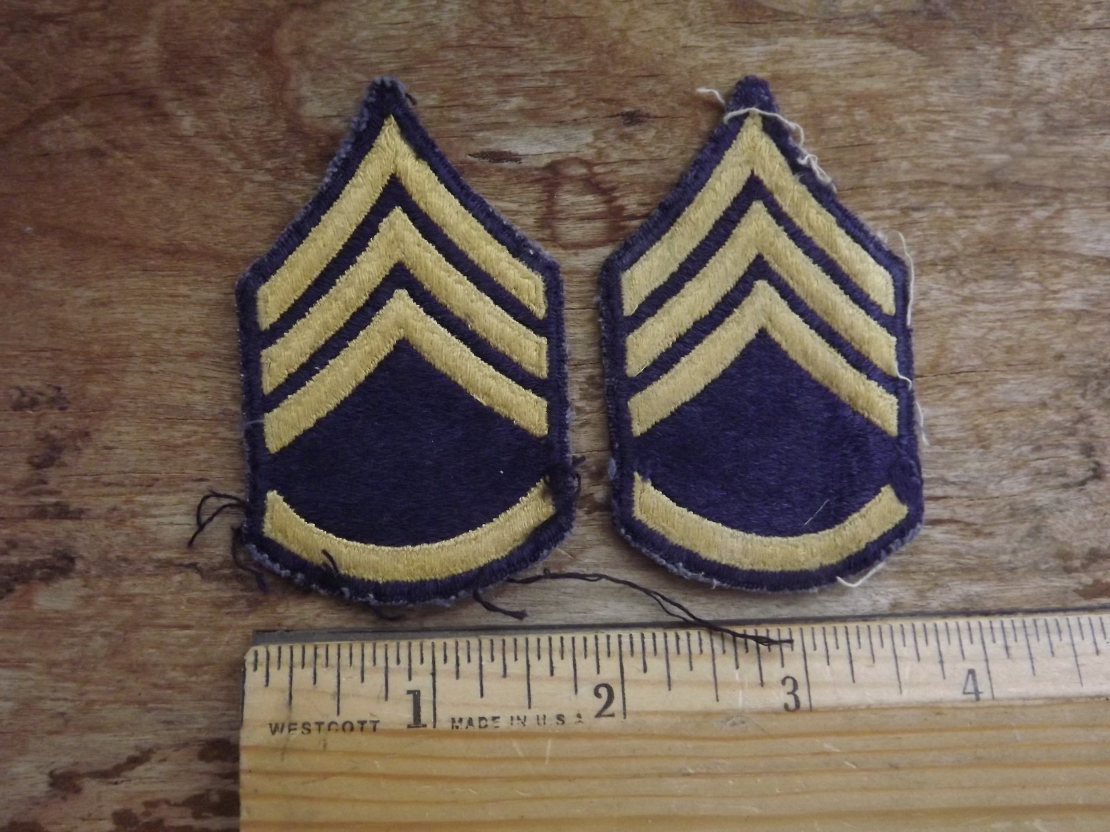 Pair, 1948-Pattern Army Sergeant Non-Combat Chevrons - INV# C1849