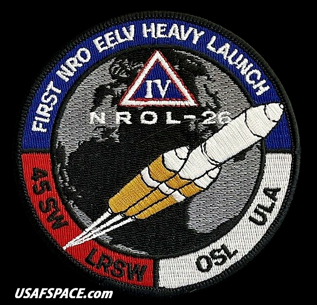 ORIGINAL - NROL-26 -DELTA IV-H- ULA CCAFS USAF DOD NRO - SATELLITE Launch PATCH