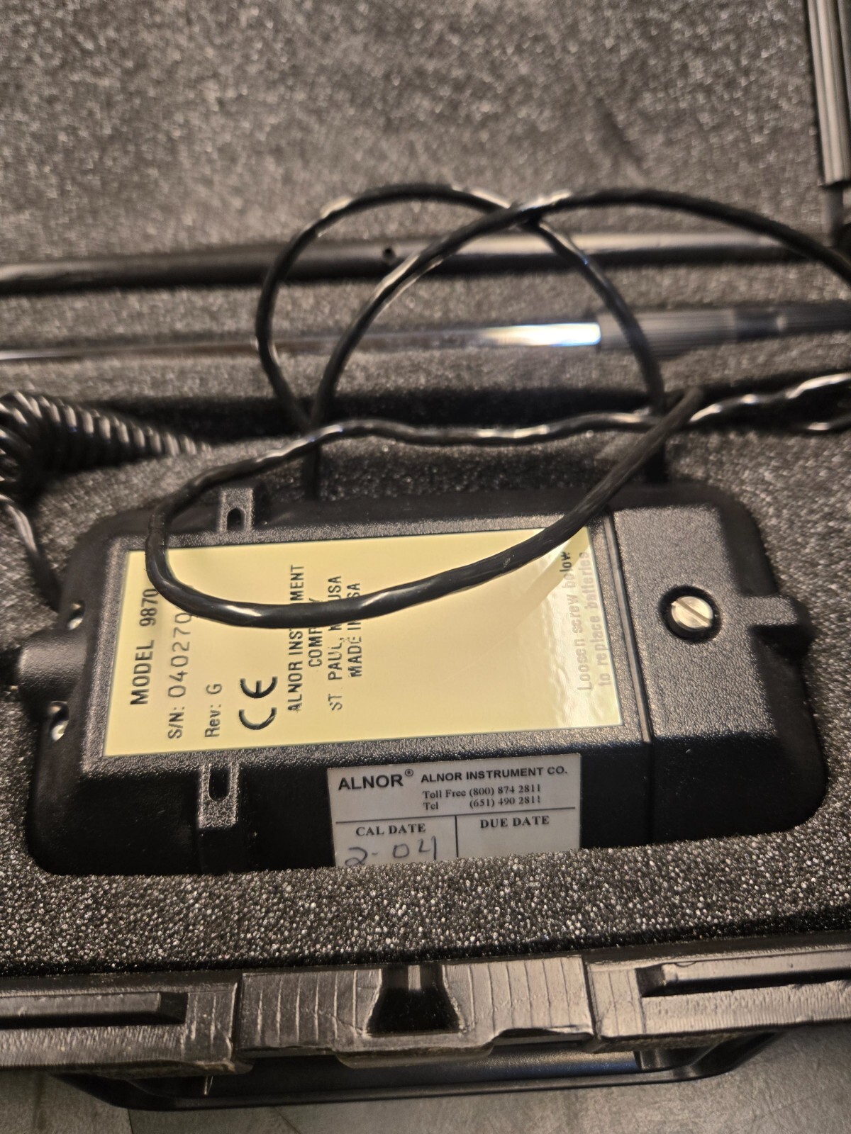 Alnor Model 9870 Air Velocity Meter
