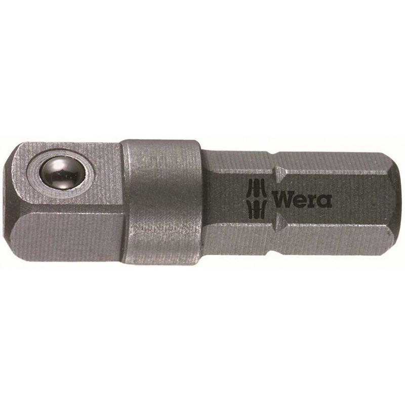 Wera 05136000001 Male 1/4" Hex to Male 1/4" Square Drive Adaptor