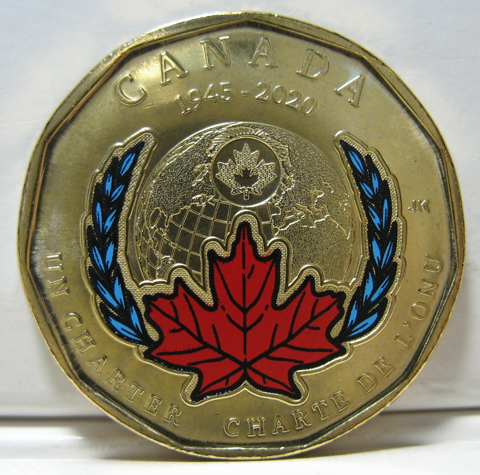 Canada 2020 $1 United Nations Charter - Coloured BU ( From a new roll )
