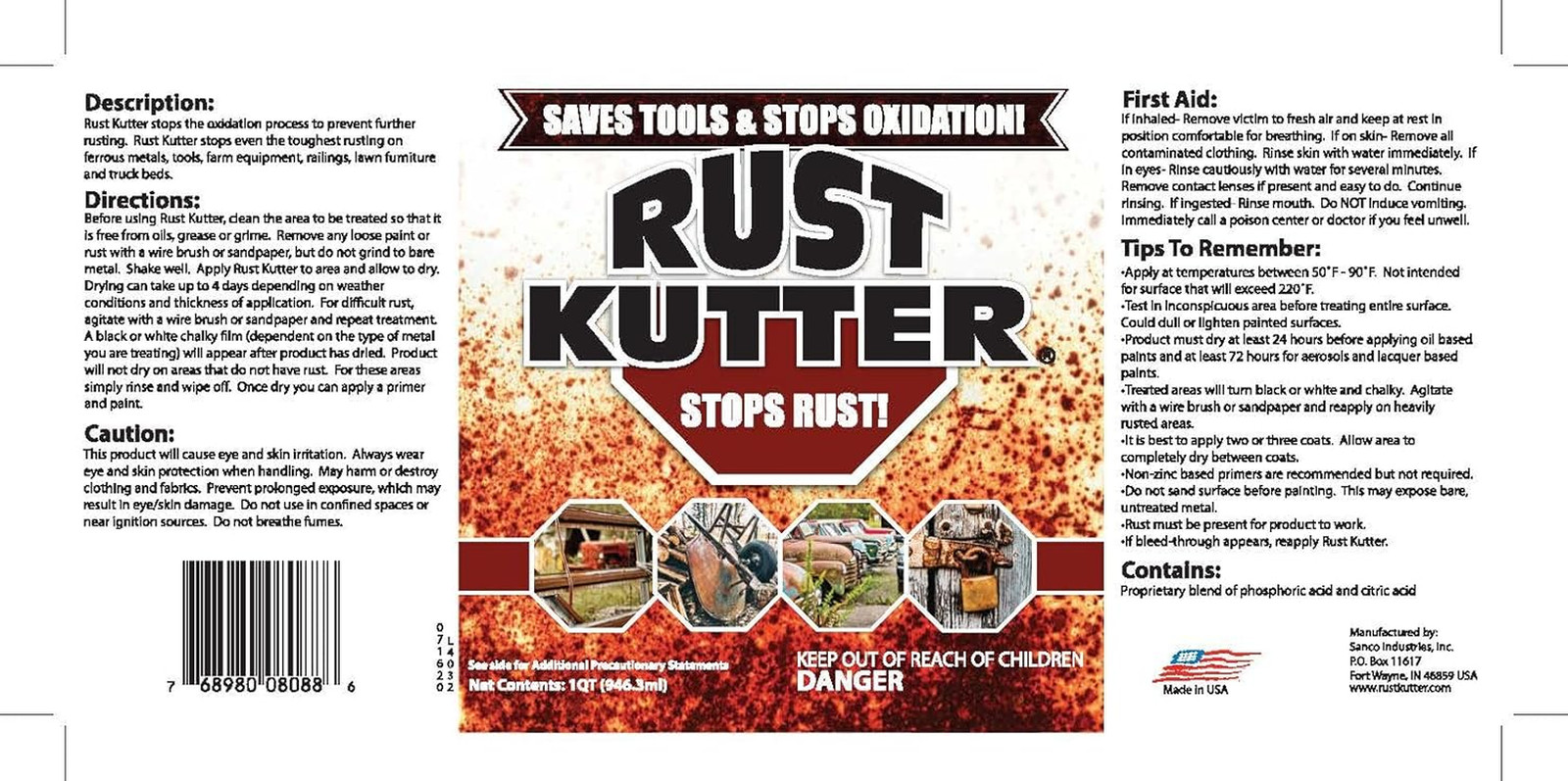 Stops Rust and Converts Rust Spots to Leave a Primed Surface Ready to Paint, Pro
