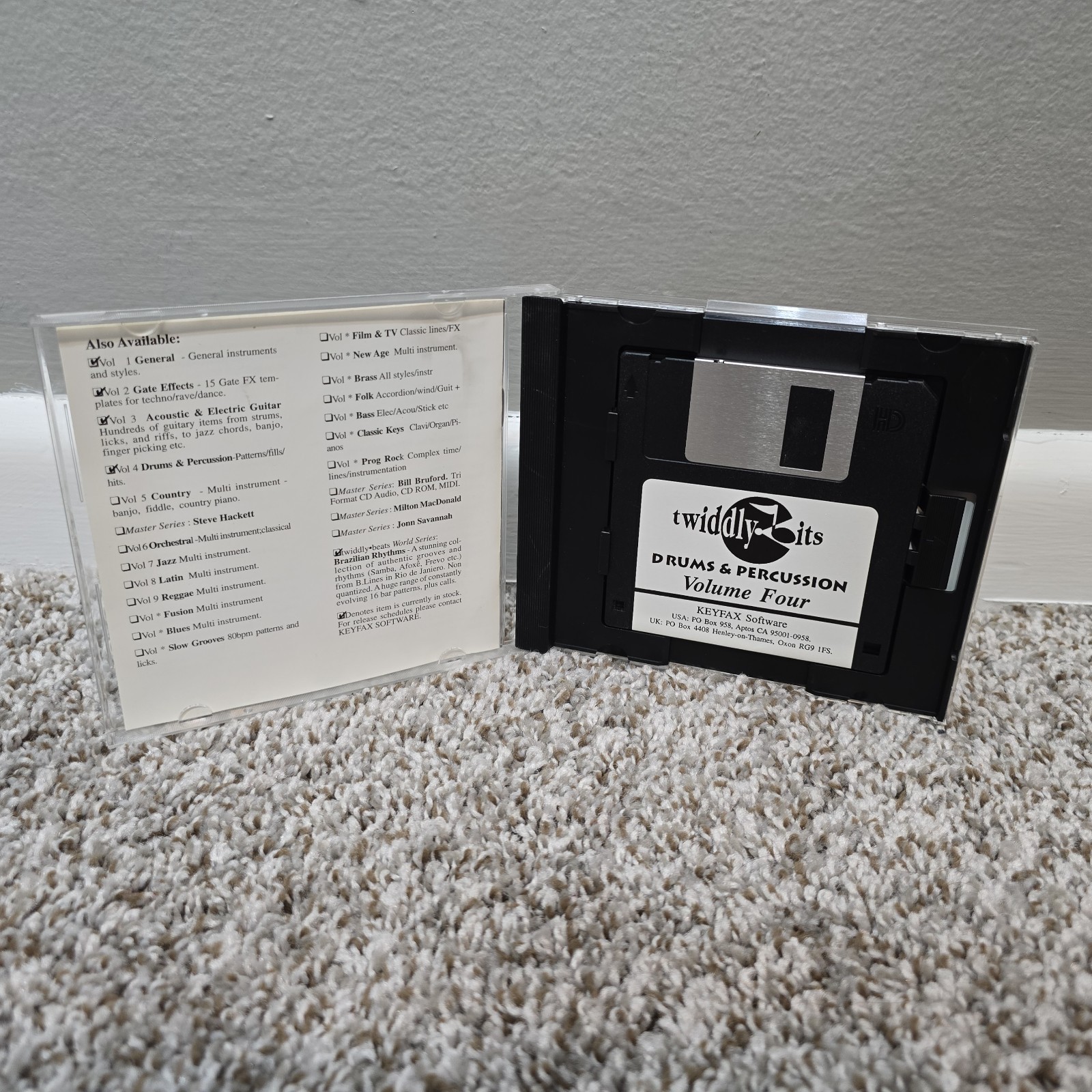 Twiddly Bits MIDI Files Vol 4 Drums Percussion Floppy Disc GM Format 1995
