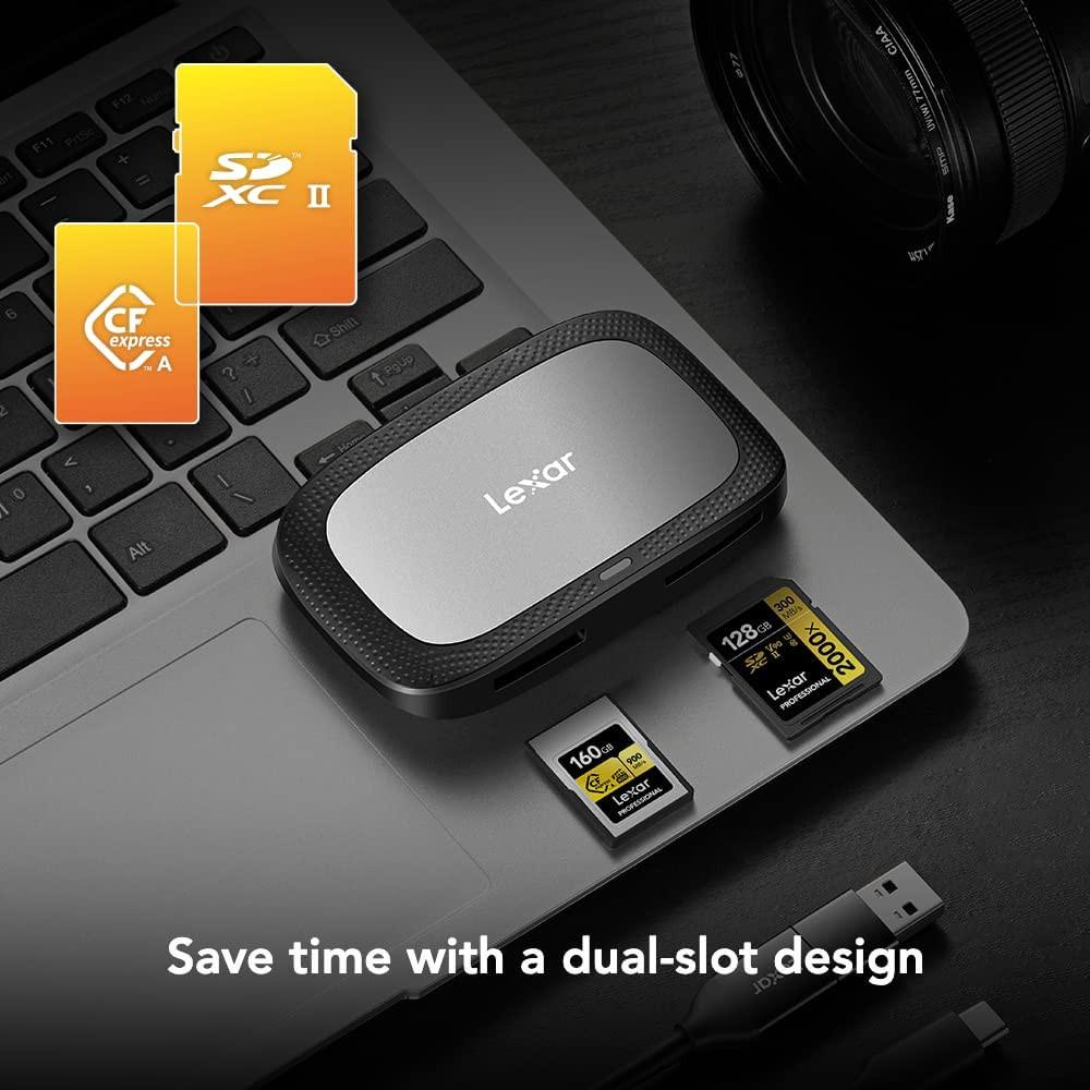 Professional Cfexpress Type a / SD USB 3.2 Gen 2 Reader, Designed for Cfexpress