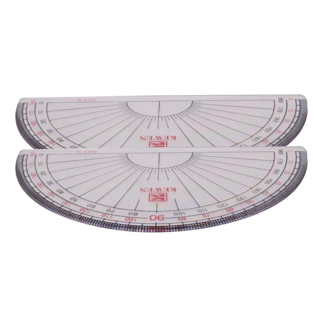 Portable semicircle 12cm Plastic 180 Degree Protractor for School Office Supp...