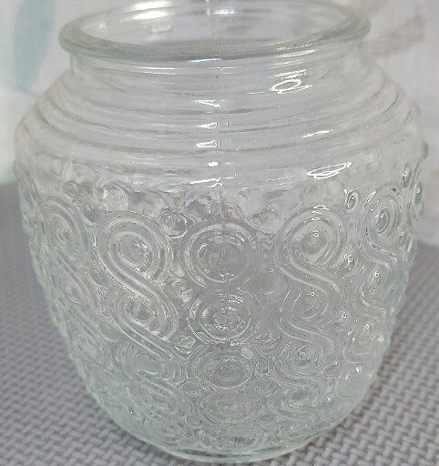 Vtg clear glass fixture globe