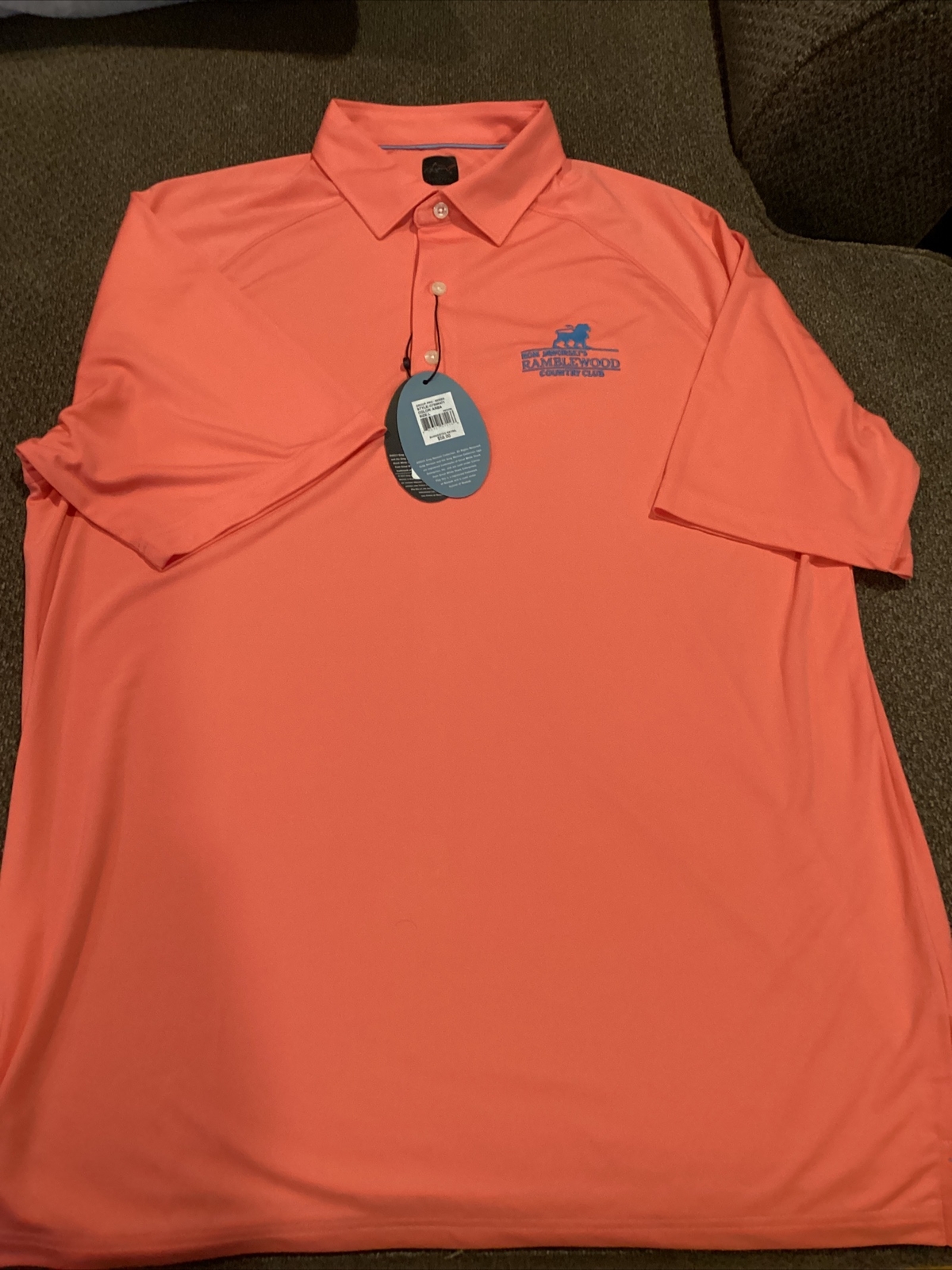 Ron Jaworski Ramblewood Golf Greg Norman Golf Shirt Mens L $59 Tag