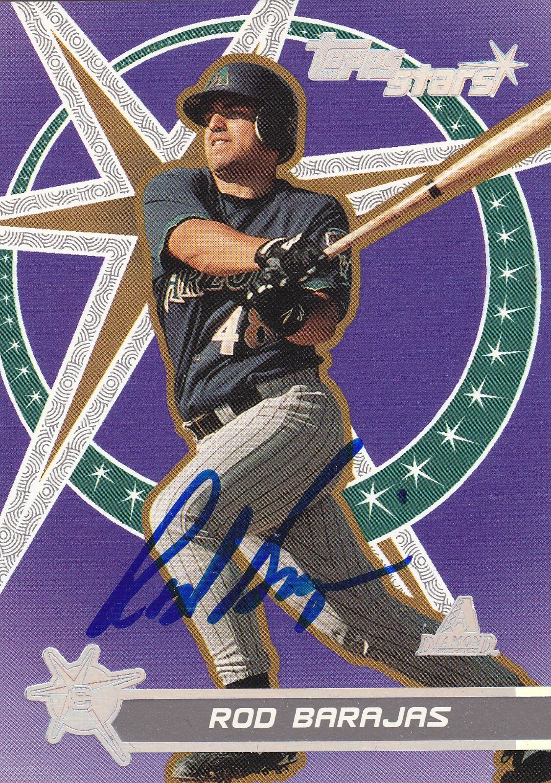 ROD BARAJAS ARIZONA DIAMONDBACKS SIGNED CARD DODGERS METS PHILLIES PADRES