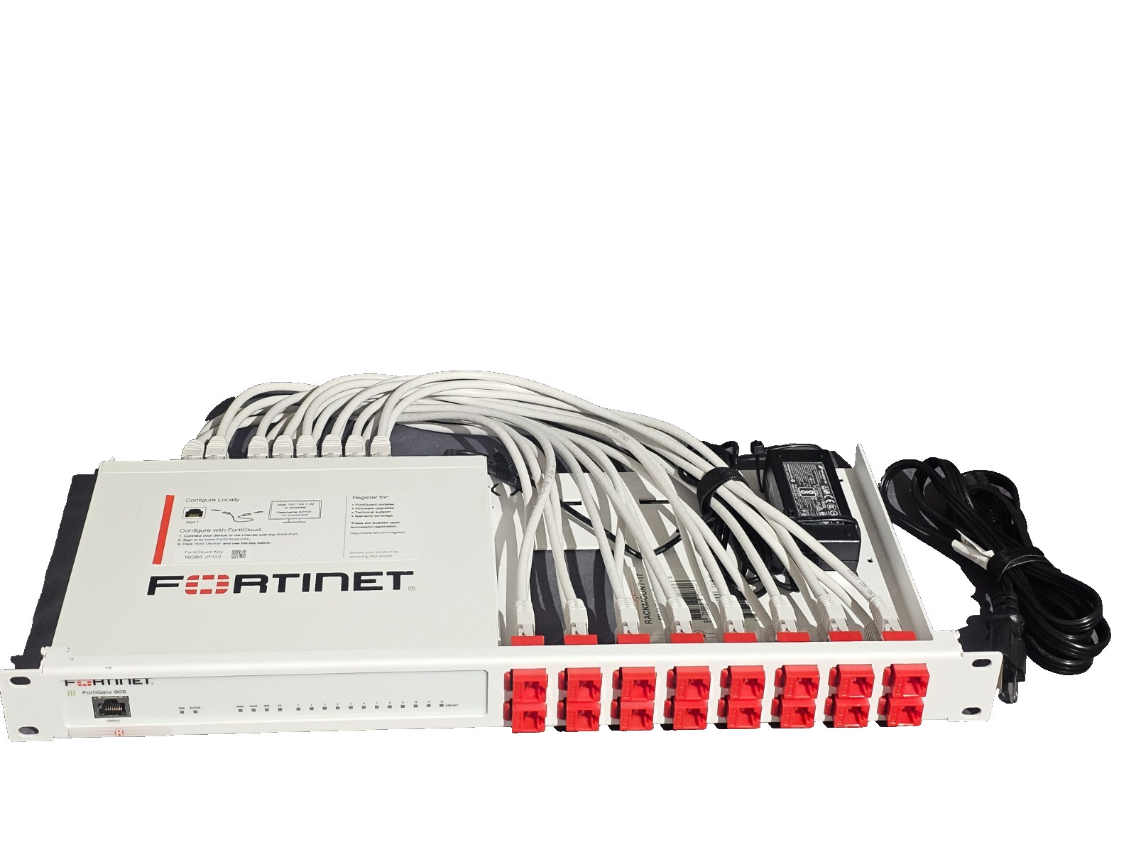 Fortinet Fortigate 80E FG-80E Network Security Firewall w/ Rack Mountable kit