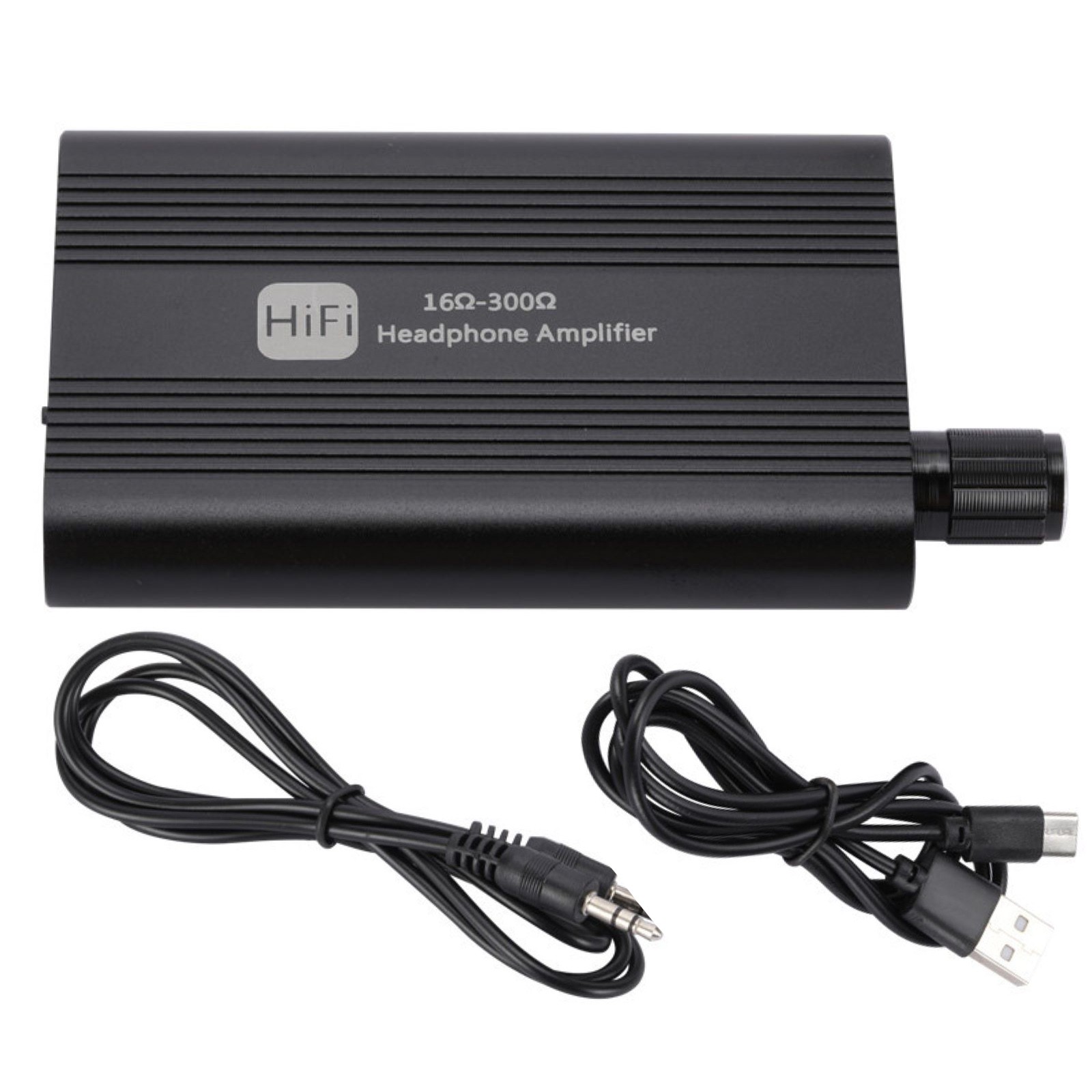 New 16Ω-300Ω HIFI Headphone Amplifier 3.5mm AUX Audio w/ USB Cable Earphone AMP