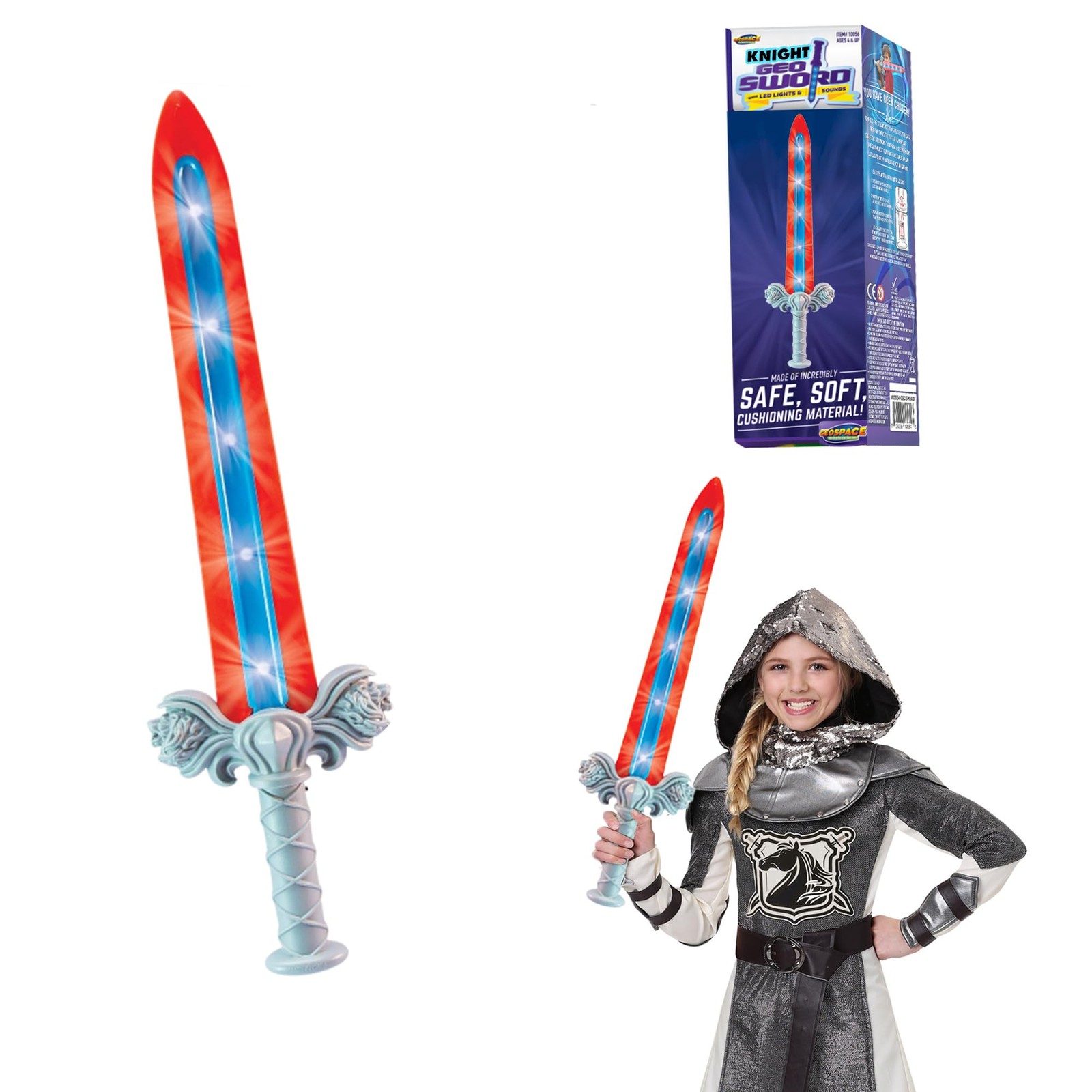 Geospace GeoSword Soft and Safe Dueling Sword with LED Lights & Movement Battle