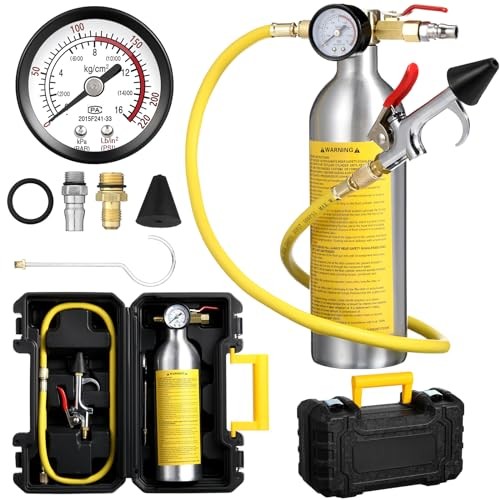 AC Flush Kit Air Conditioner System Flush Canister Kit AC Drain Yellow Classic