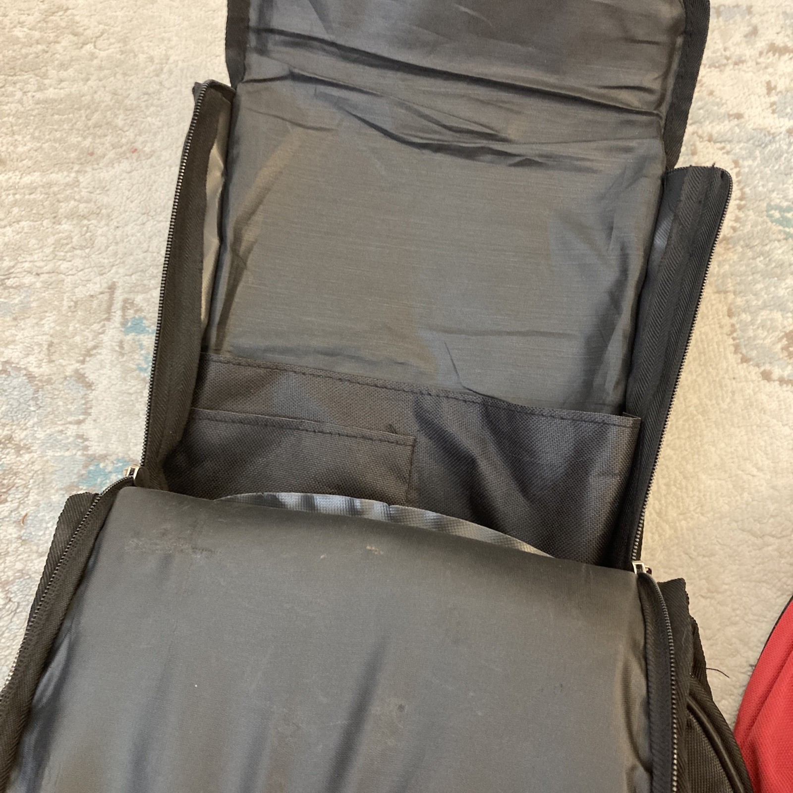 Practice Drum Pad 2 Bags Backpack 12 Inch & Snare Bag Red NICE + 2 drum keys