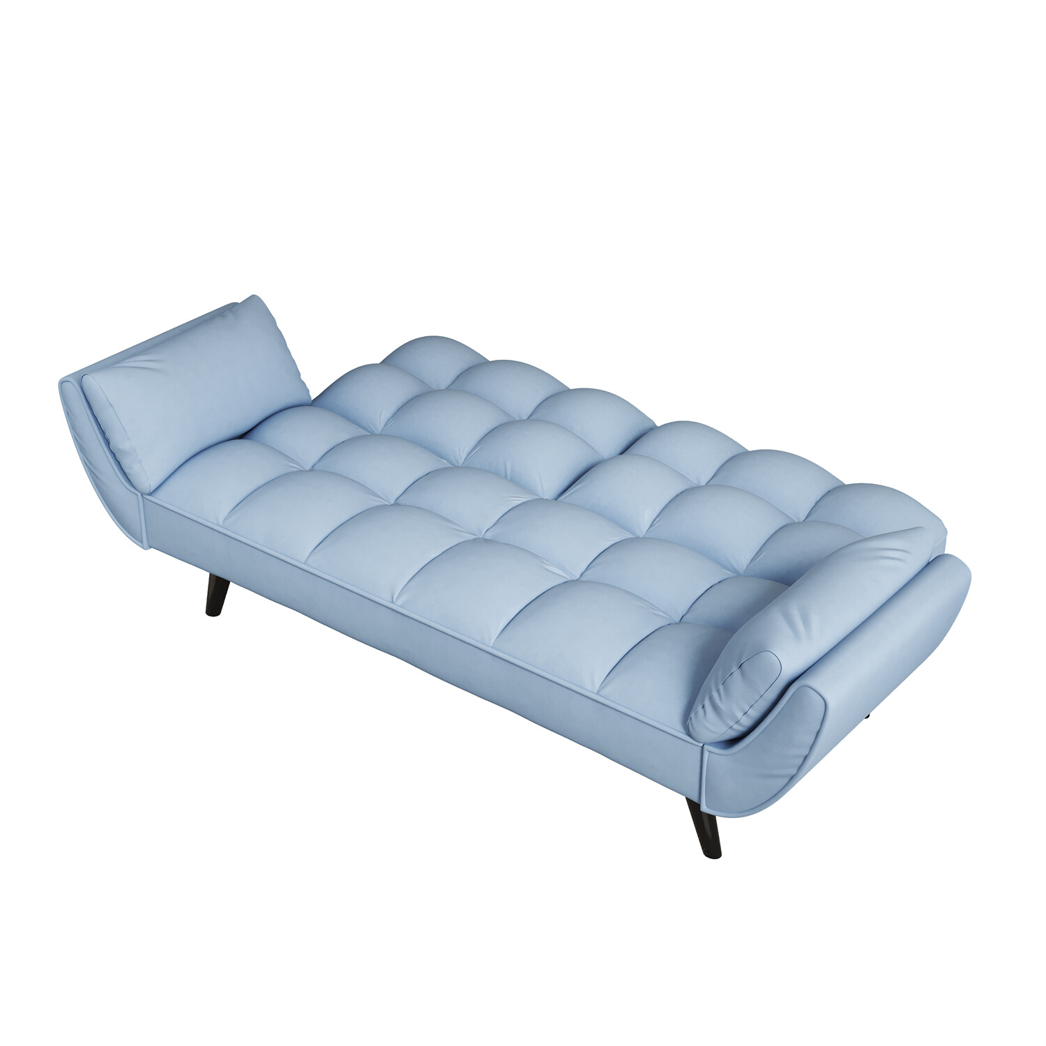 57'' Convertible Sleeper Sofa Bed Velvet Loveseat Sofa 2 Seater Sofa Couch US