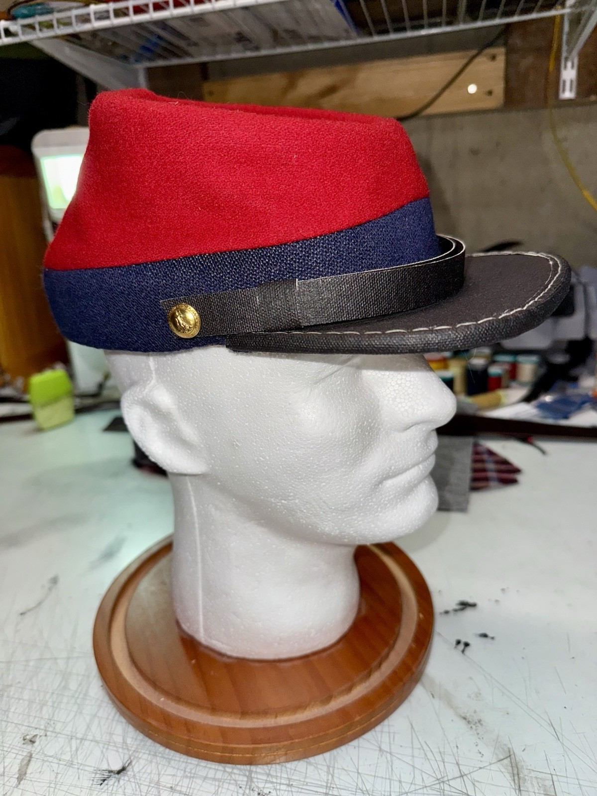Civil War Confederate Forage Artillery Cap - 7-3/8”