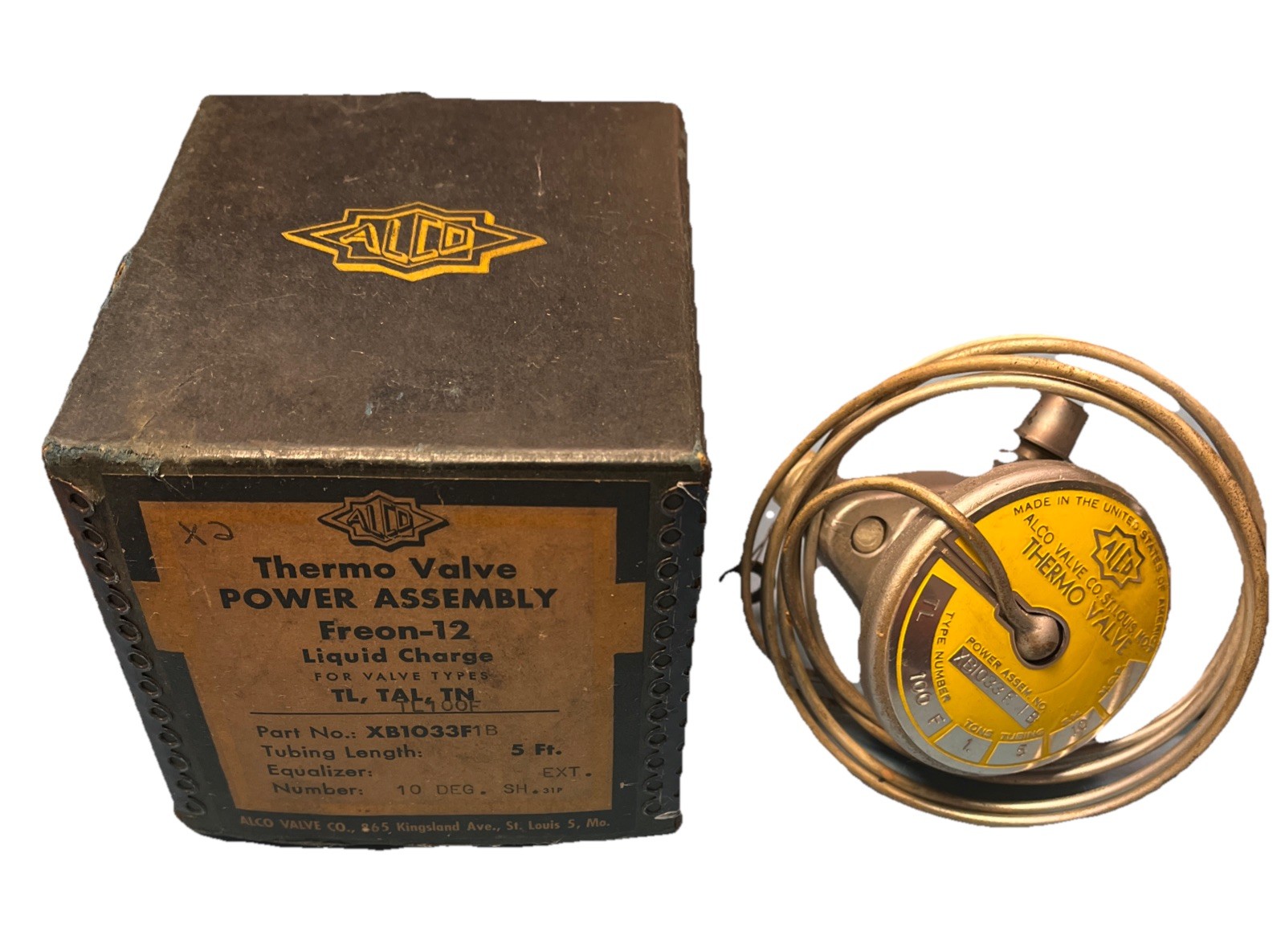 Alco Thermo Valve Power Assembly XB1033 FW 1B, XB033F1B For TL 100F Valve USA