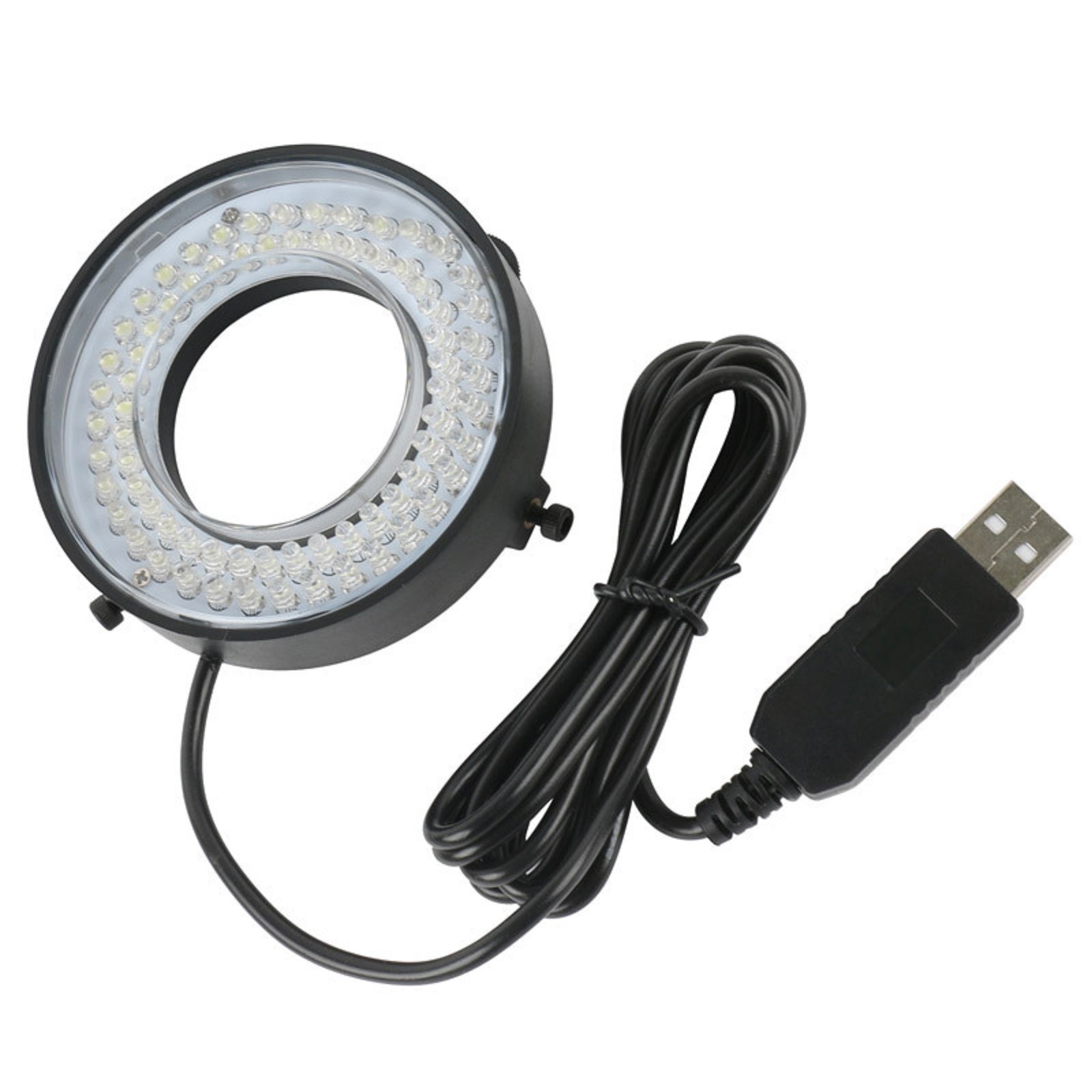 Microscope 72 LED Ring Light USB 5V Adjustable Focus Dimmer Illuminator Lamp m