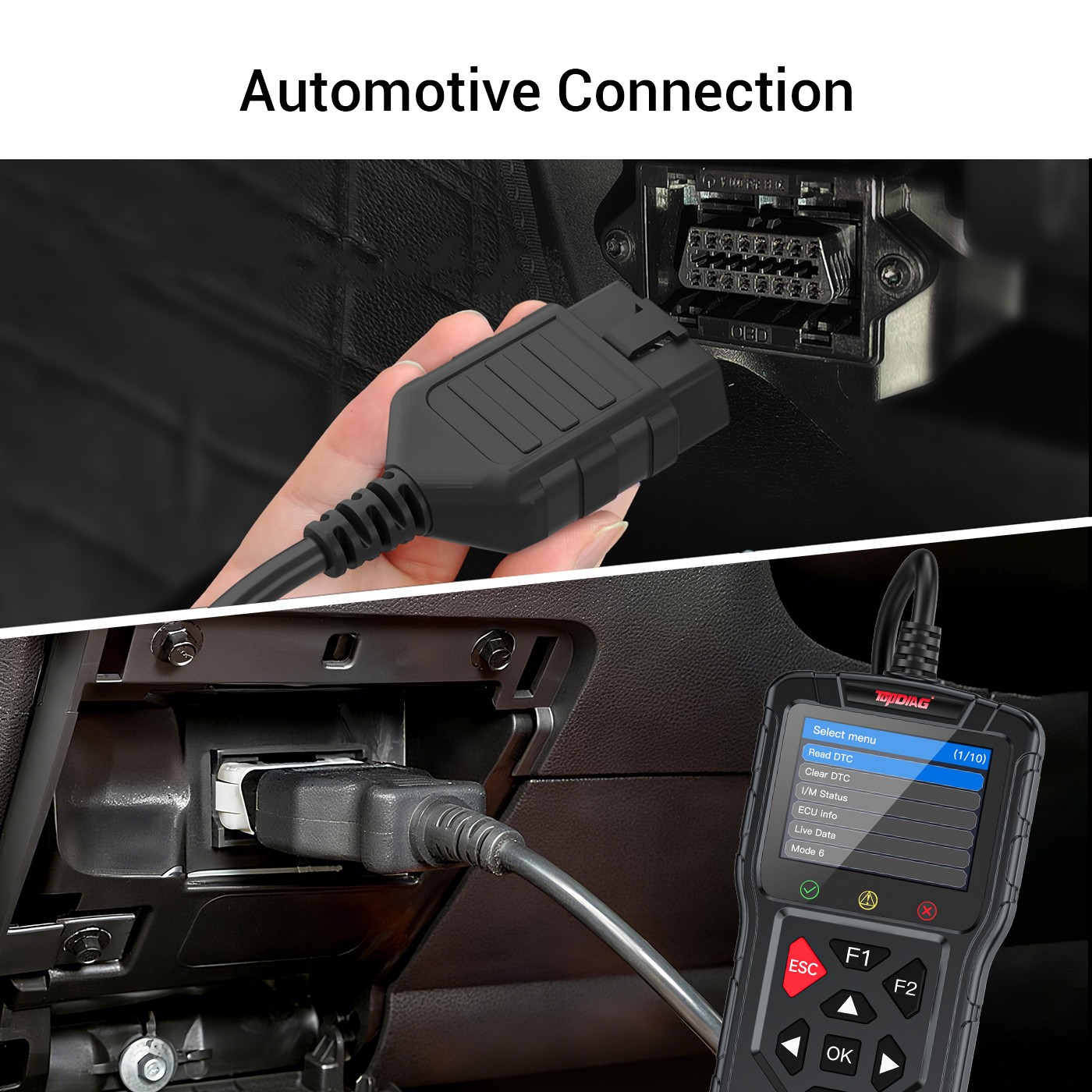 Motorcycle Vehicle OBD2 Scanner Fault Code Read Car DTC Lookup Diagnostic Tool