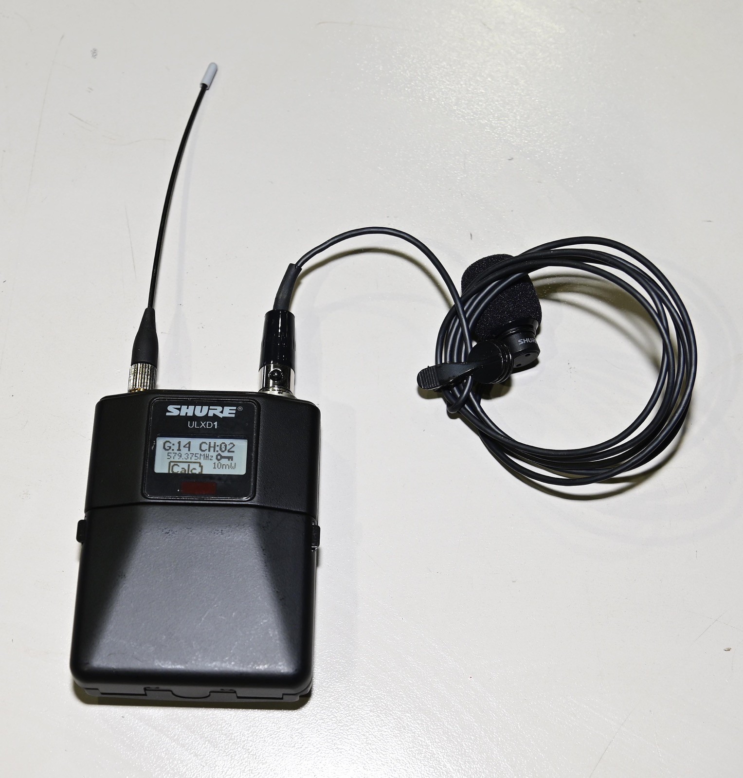 Shure ULXD1 H50 Wireless Microphone 534-598 MHz W SB900A LiON Battery MX185 Mic