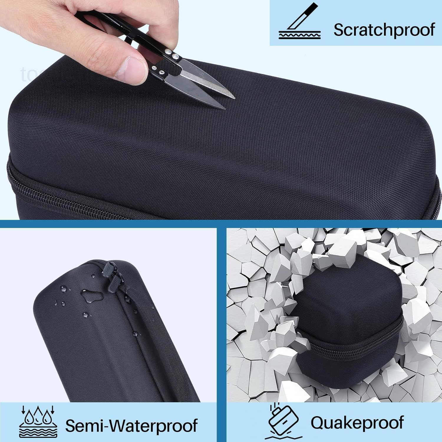 Hard Case Compatible with Blue Tees Golf Player+ GPS Speaker Black