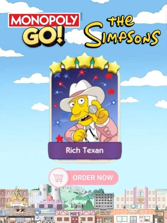 Monopoly Go Stickers Rich Texan - Monopoly Go set 20