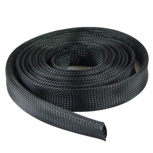 5 Pack of Expandable Braided Cable Sleeve Black 2" (50.8mm) x 50Ft (15.24m)