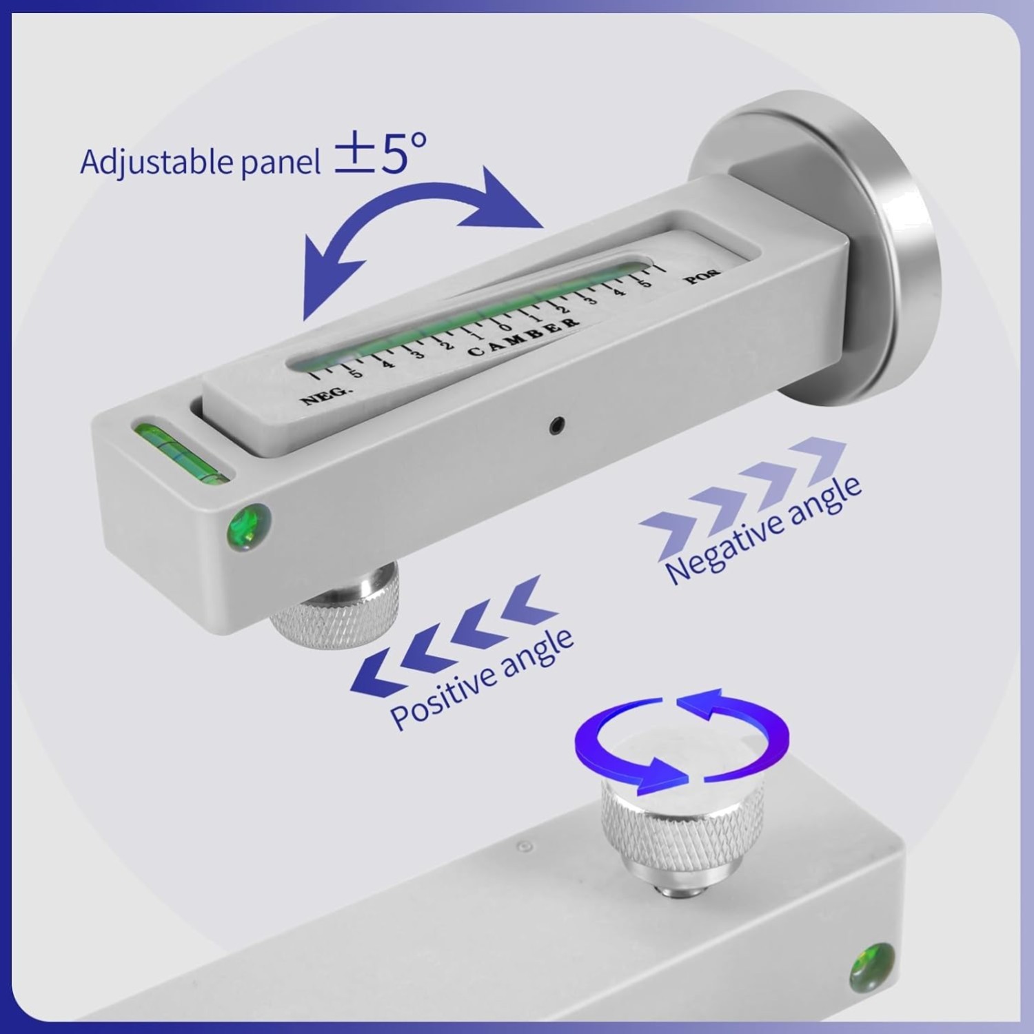 Adjustable Magnetic Gauge Tool, Wheel Camber, Caster Pillar and s for Automot...
