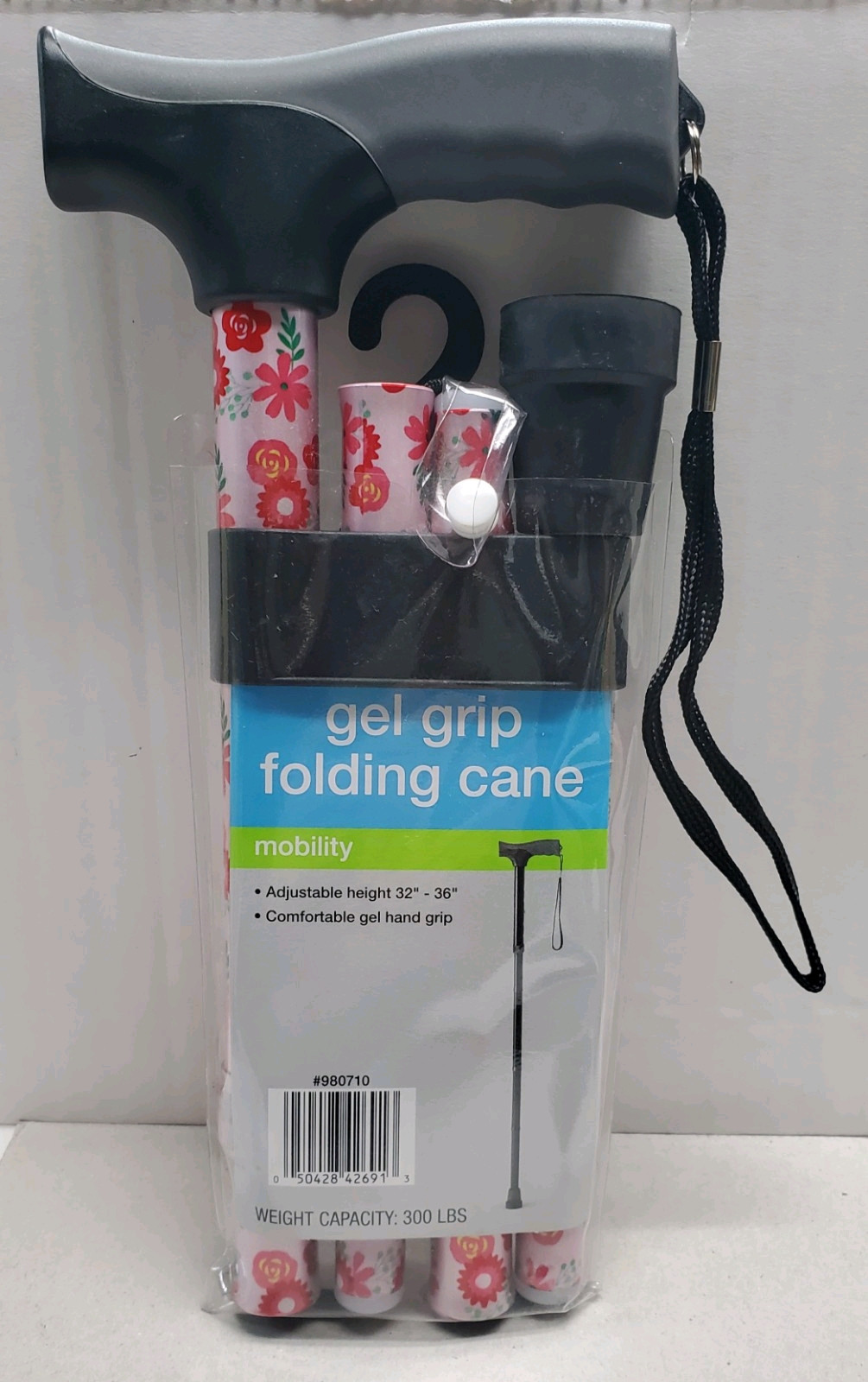 CVS Adjustable Height Folding Cane 32”-36” Adjustable Height NEW