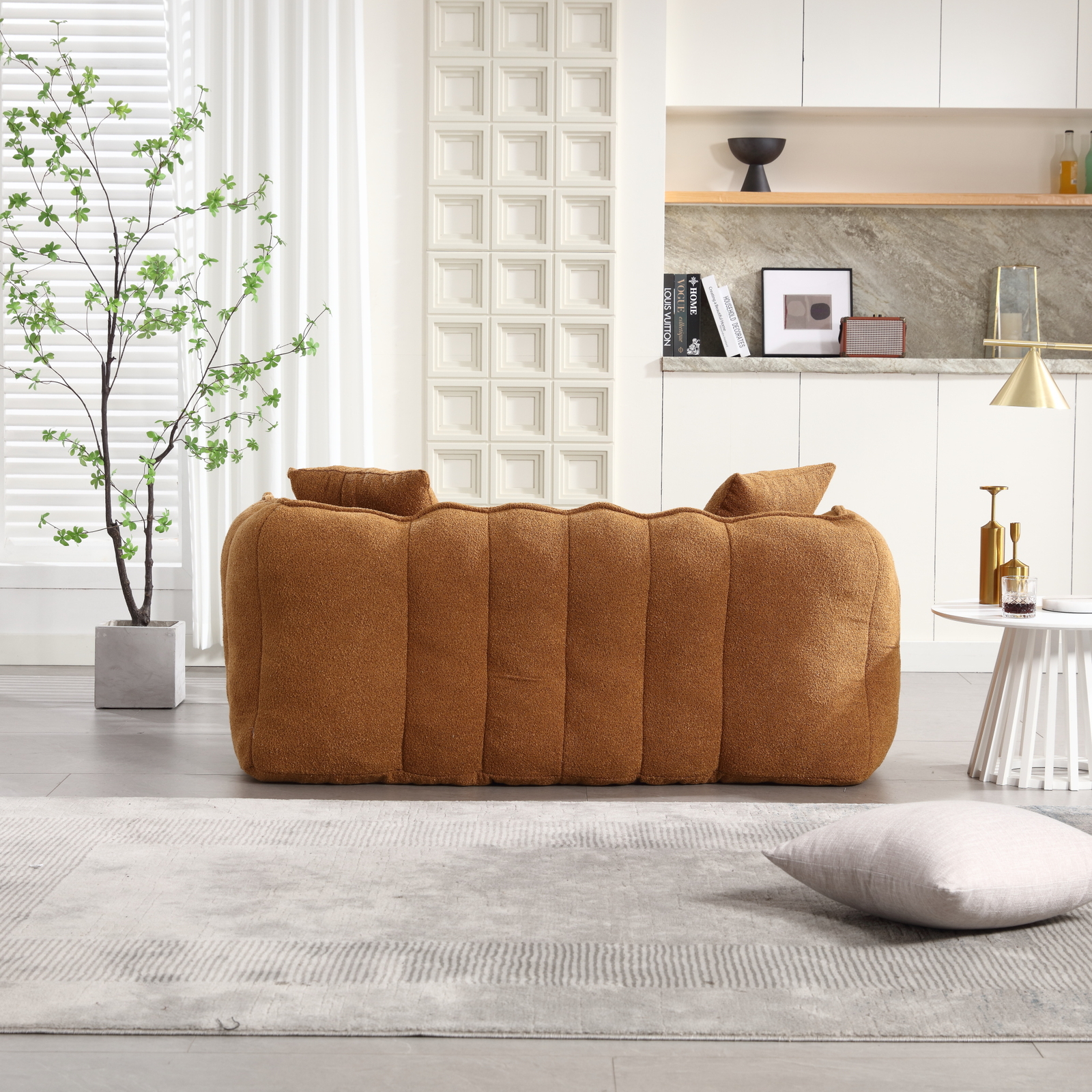 Bean Bag Sofa with high resilience foam core Bean Bag Chair for 2 people Yellow