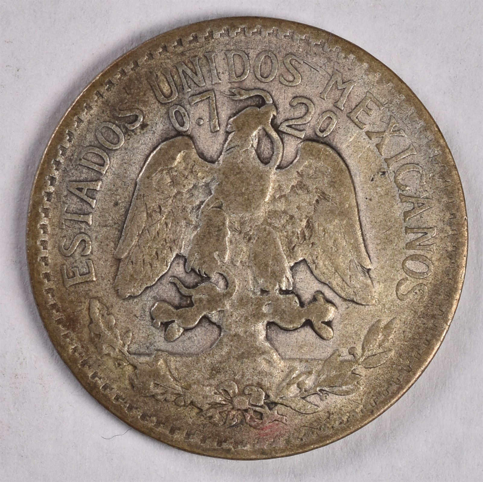 1921 Mexico 50 Centavos 8.33g Silver 0.720