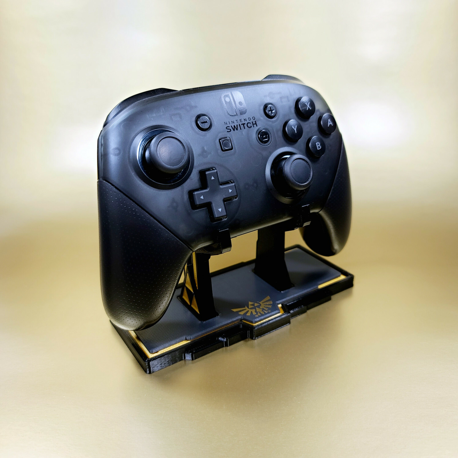 Custom Zelda Themed Stand for Nintendo Switch Pro Controller 3D Printed Display