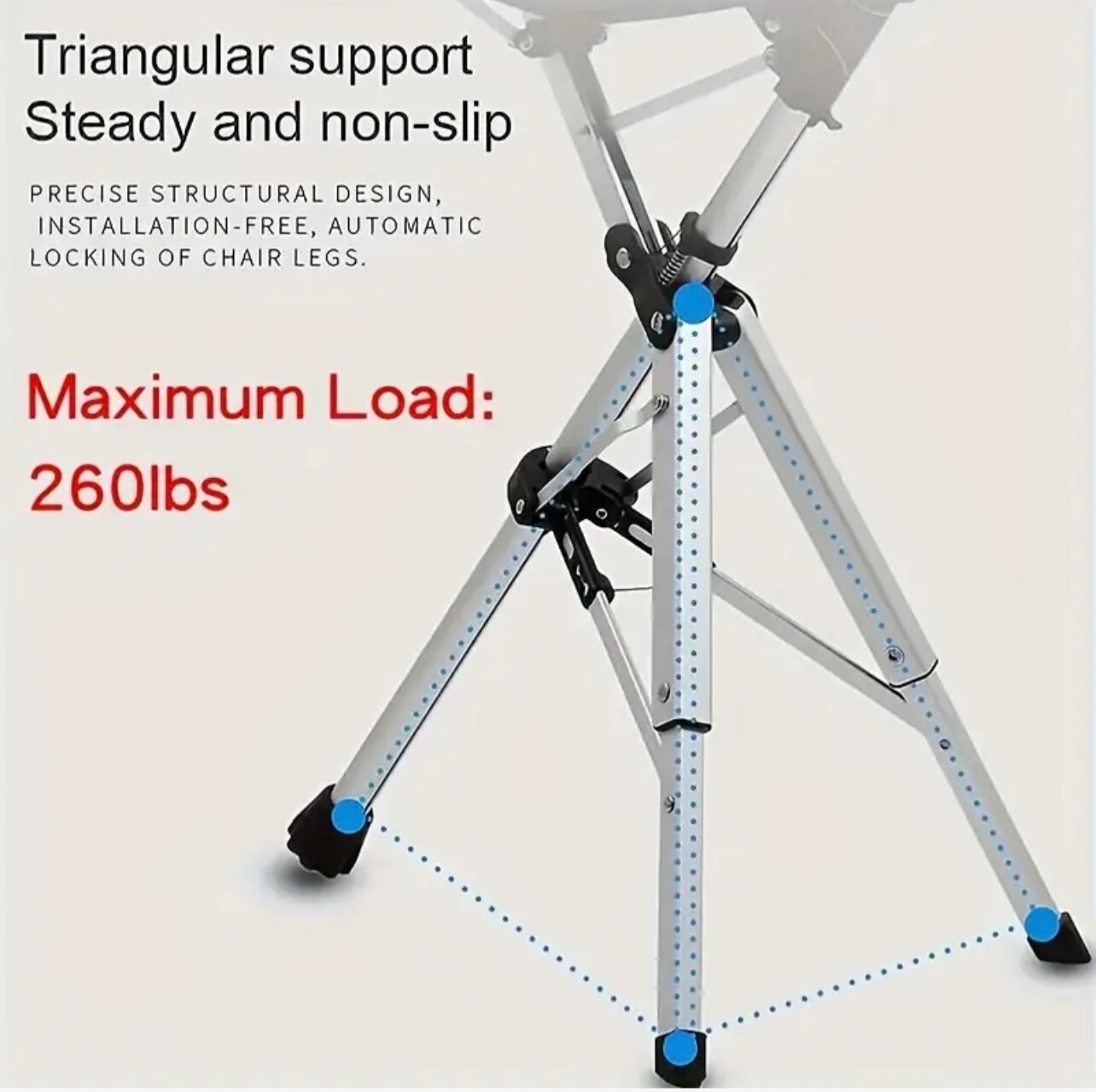 Portable Adjustable Folding Cane Seat Combo - Sturdy 3-Legged Support,Adjustment