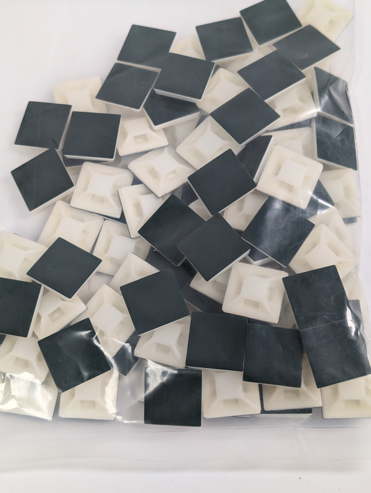 SELF ADHESIVE NATURAL CABLE TIE MOUNTS 3/4"